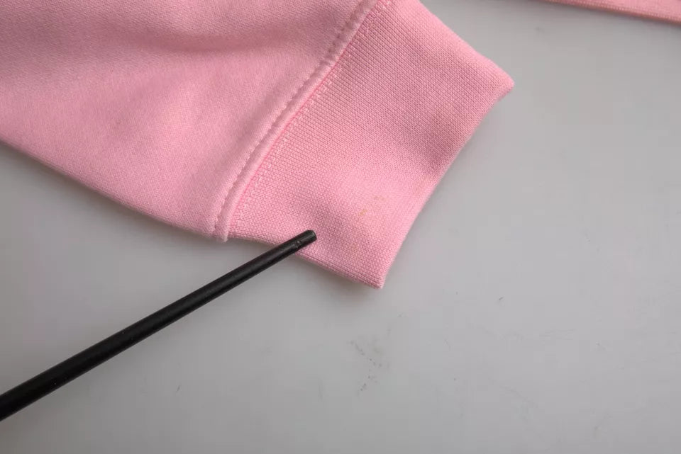 Philippe Model Pink Cotton Logo Print Long Sleeves Pullover Sweater | Regal Royce