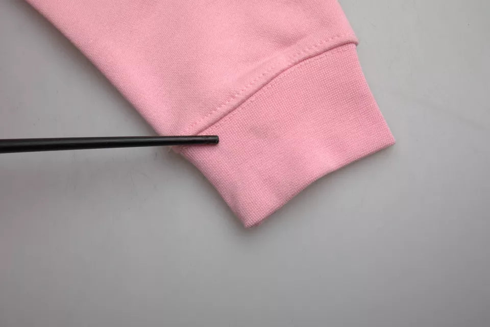 Philippe Model Pink Cotton Logo Print Long Sleeves Pullover Sweater | Regal Royce