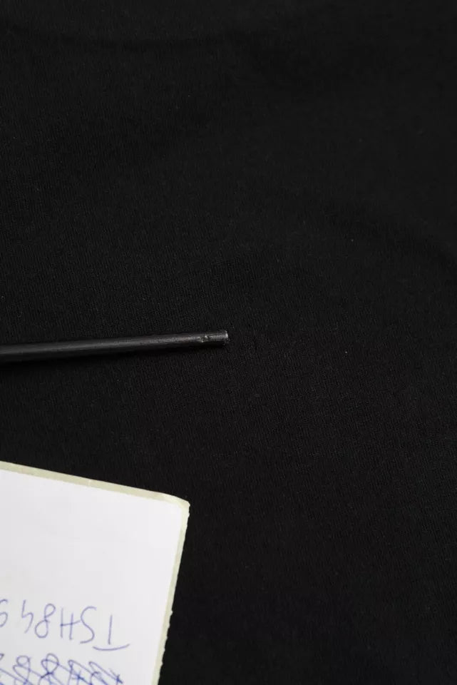 Balenciaga Black Cotton Logo Print Crew Neck Short Sleeves T-shirt | Regal Royce