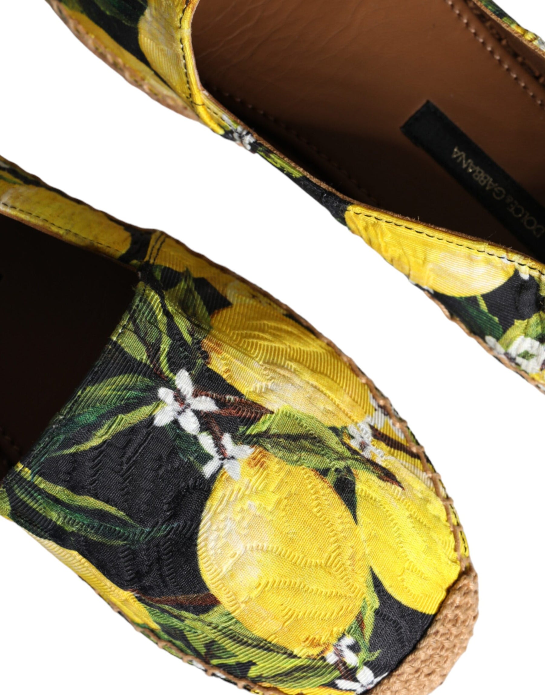 Dolce & Gabbana Multicolor Lemon Slip On Espadrilles Shoes | Regal Royce