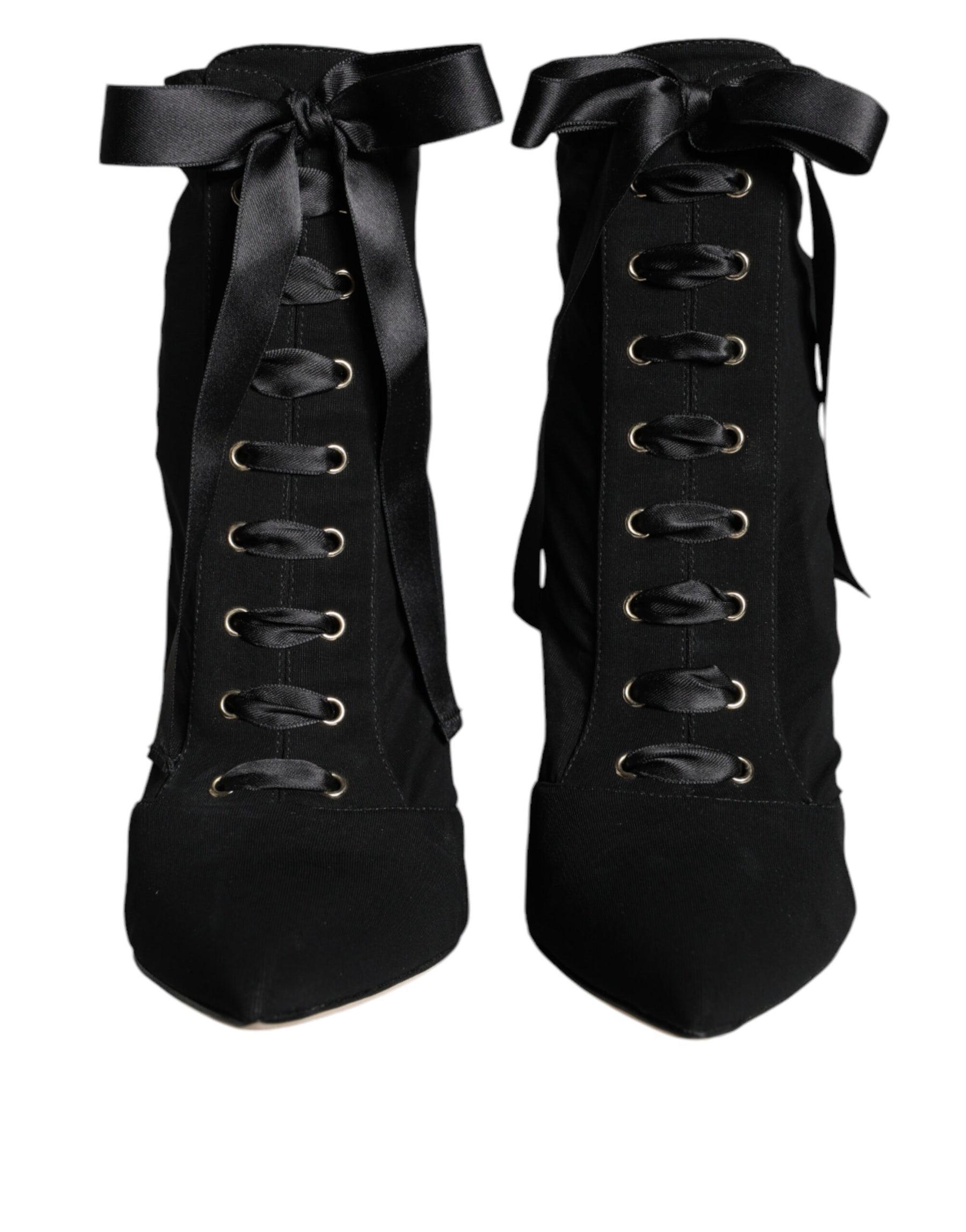 Dolce & Gabbana Black Jersey Stretch Ankle Booties Shoes | Regal Royce