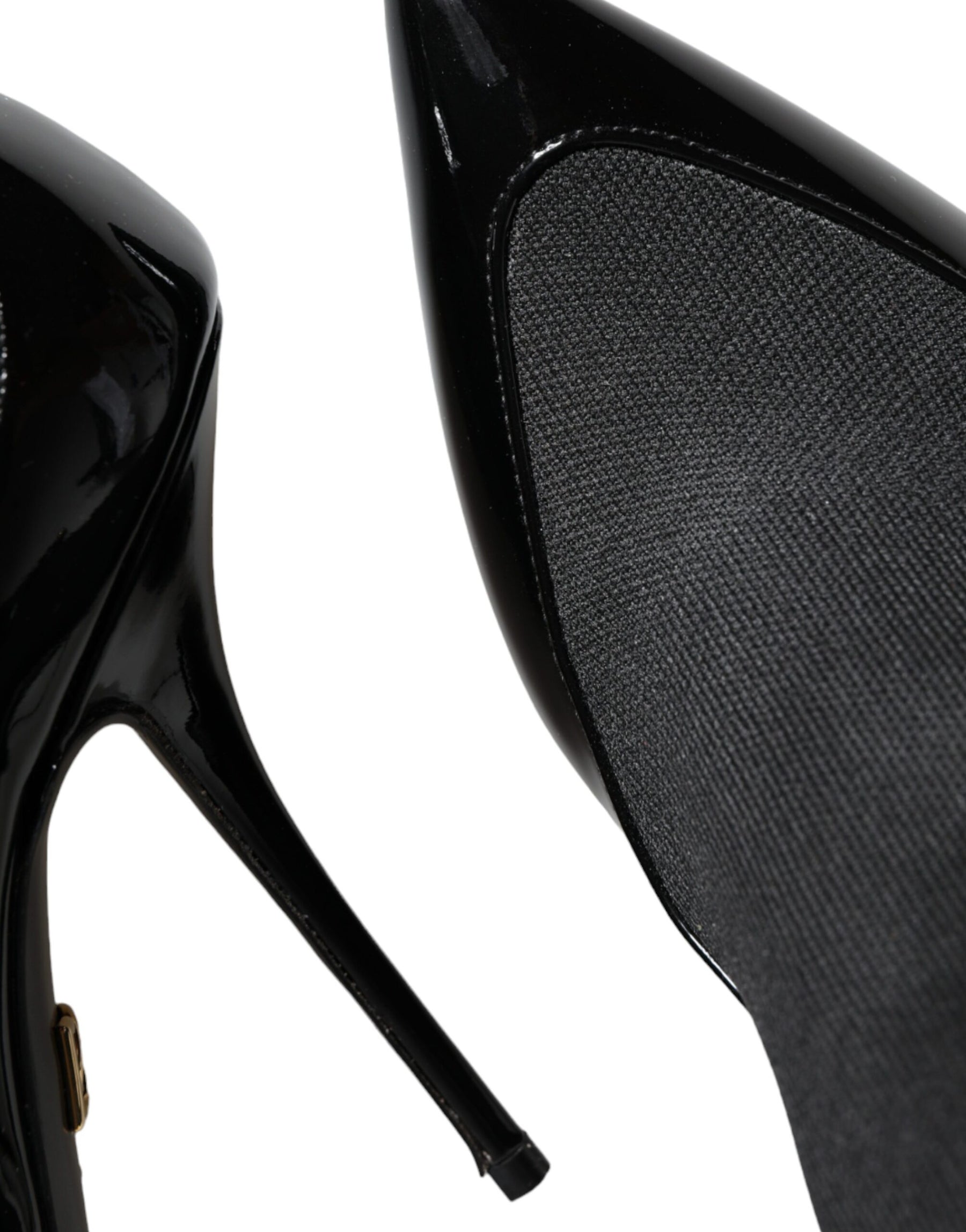 Dolce & Gabbana Black Leather Stilettos Booties Socks Shoes | Regal Royce