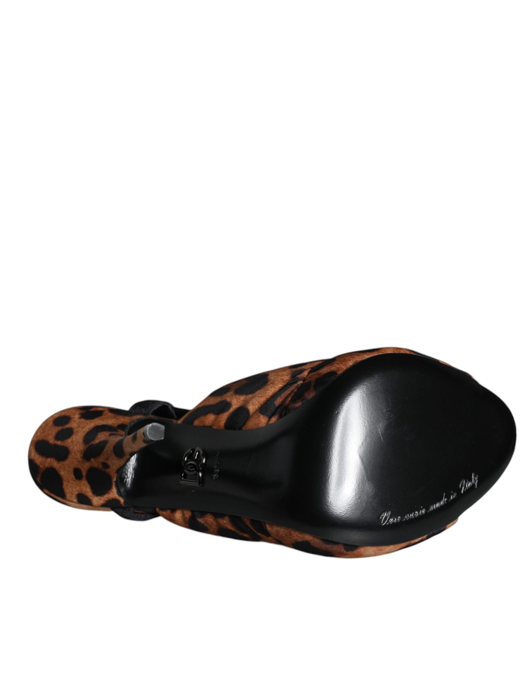 Dolce & Gabbana Brown Leopard Keira Slingback Sandals Shoes | Regal Royce