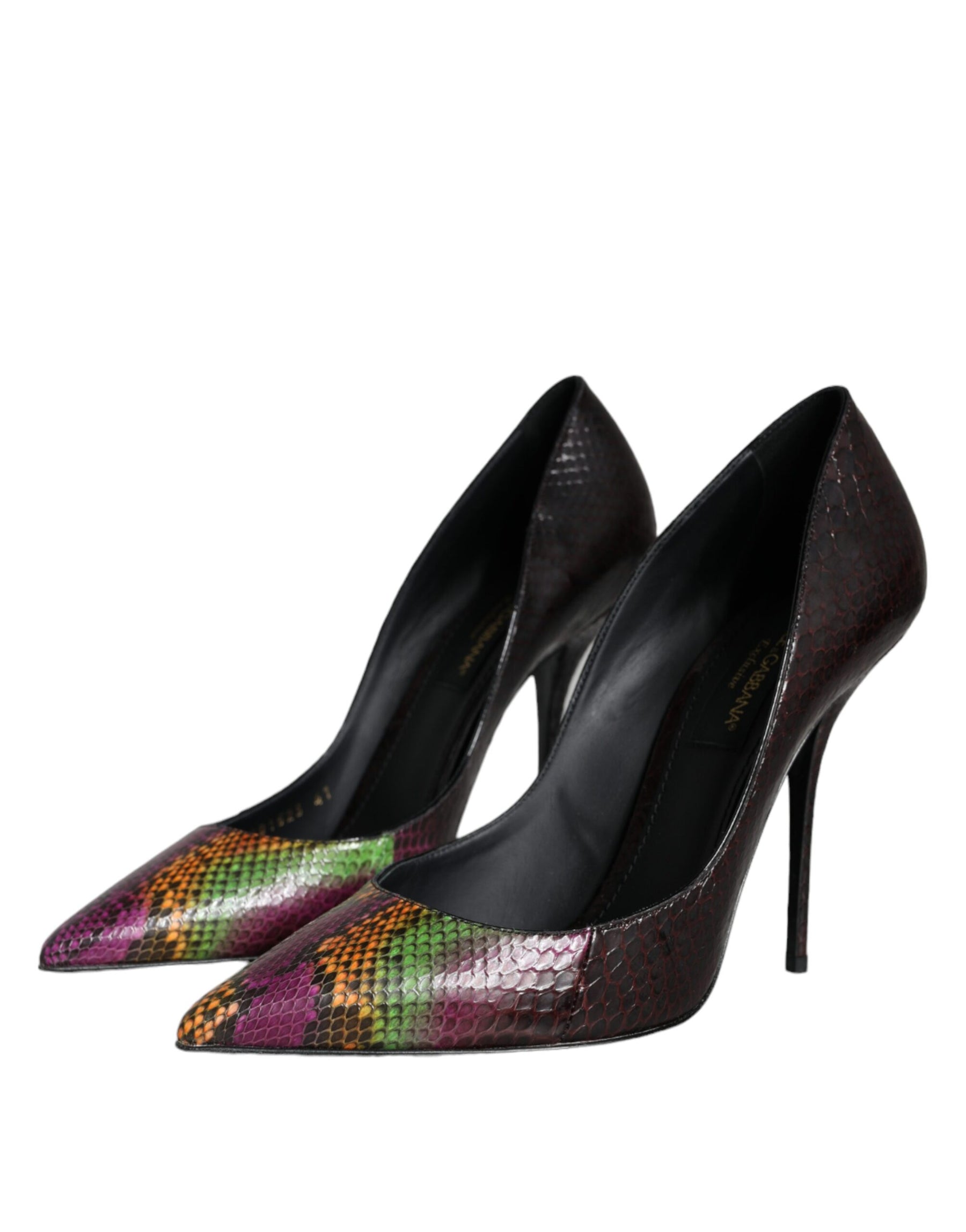 Dolce & Gabbana Multicolor Exotic Leather Heels Pumps Shoes | Regal Royce