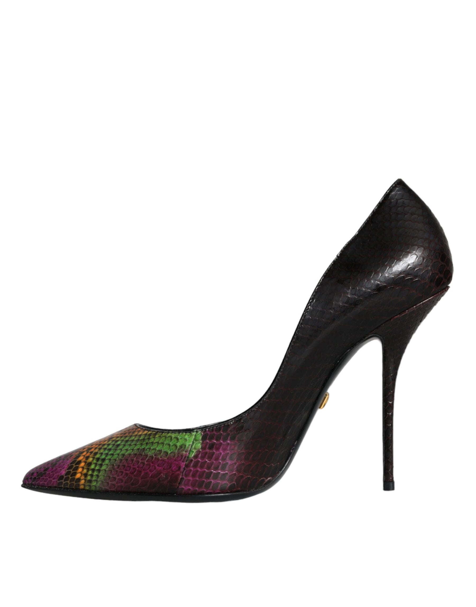 Dolce & Gabbana Multicolor Exotic Leather Heels Pumps Shoes | Regal Royce