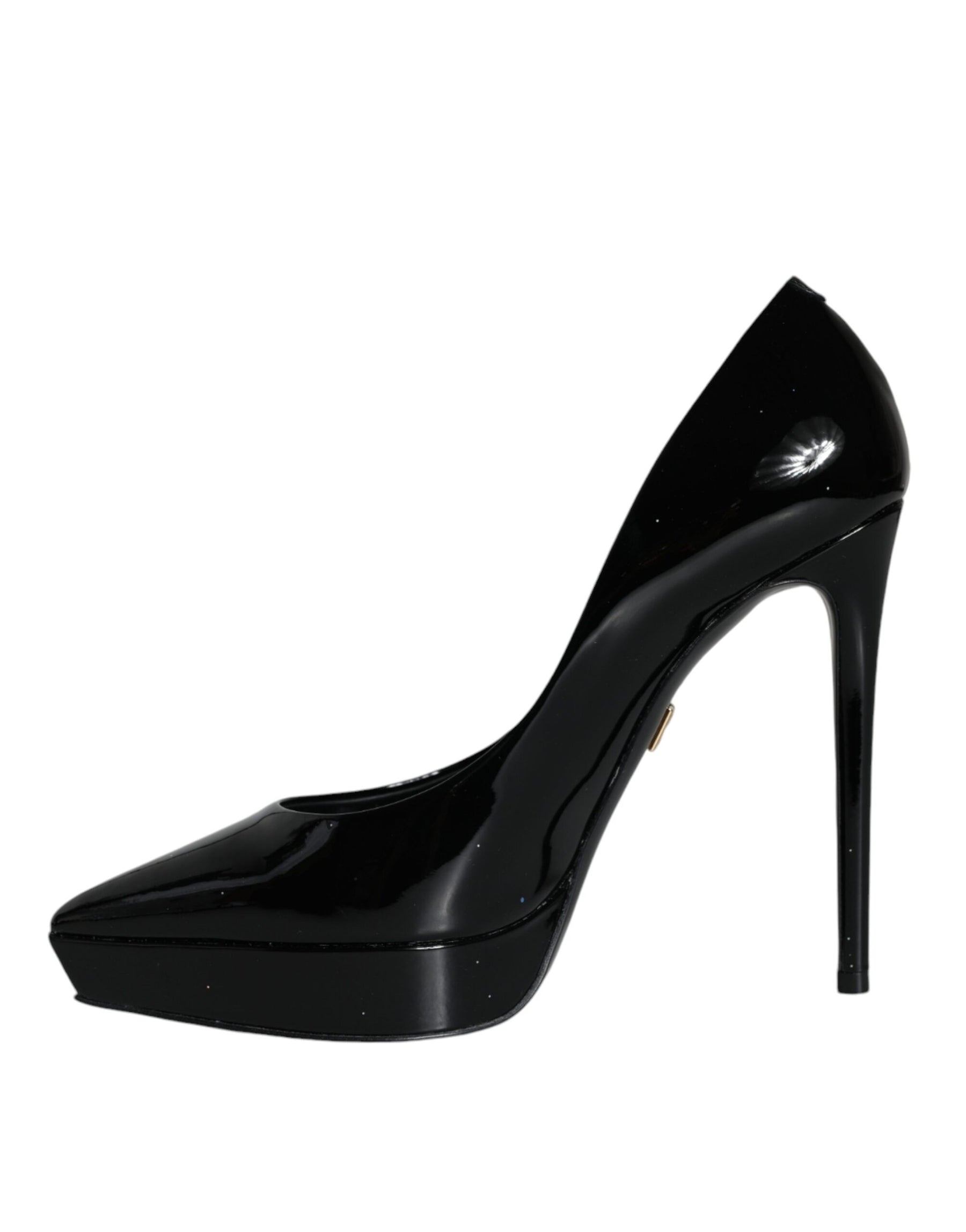 Dolce & Gabbana Black Leather Platform Heels Pumps Shoes | Regal Royce