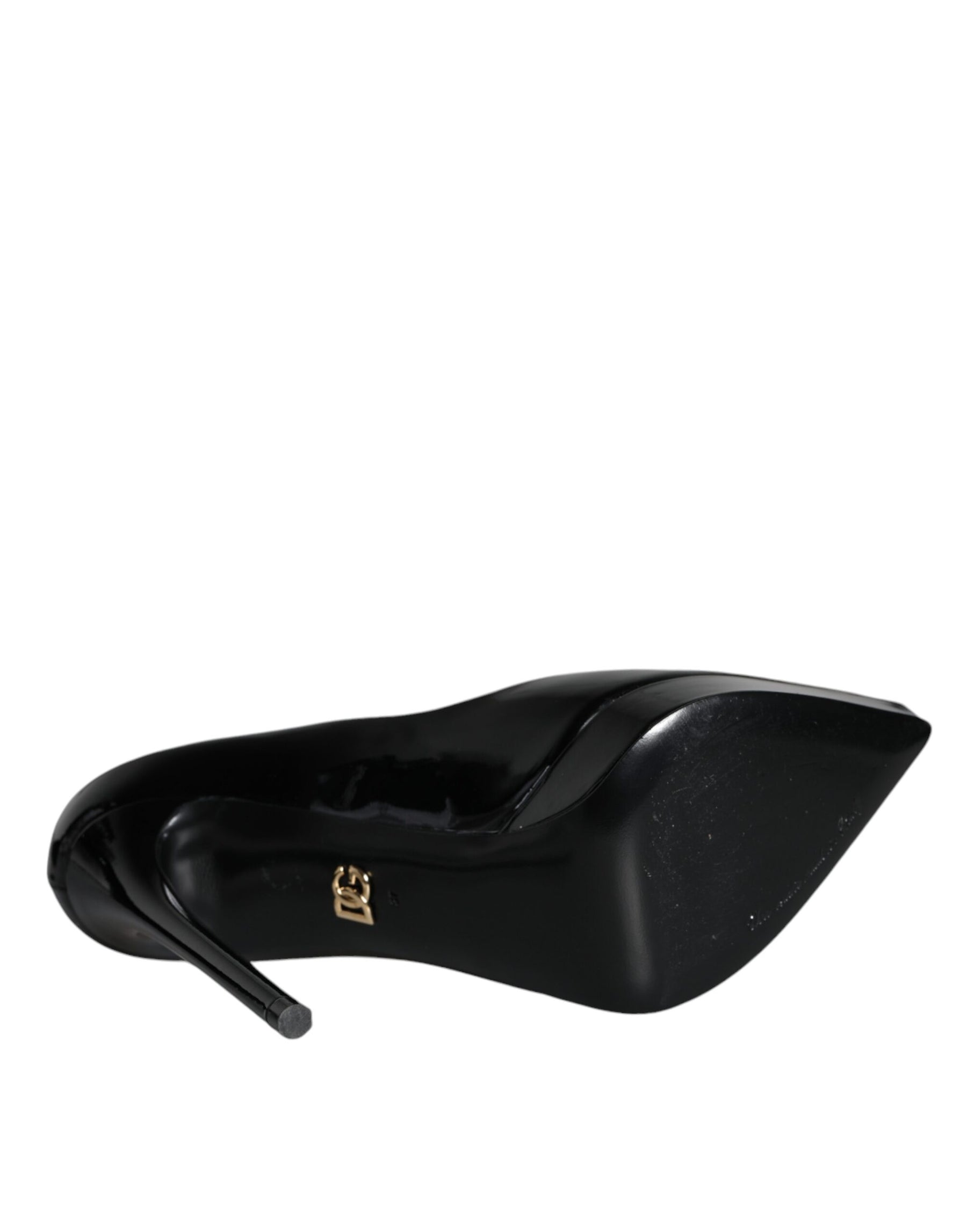 Dolce & Gabbana Black Leather Platform Heels Pumps Shoes | Regal Royce