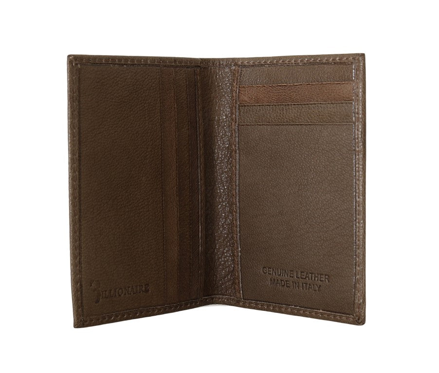 Billionaire Italian Couture Brown Leather Bifold Wallet | Regal Royce