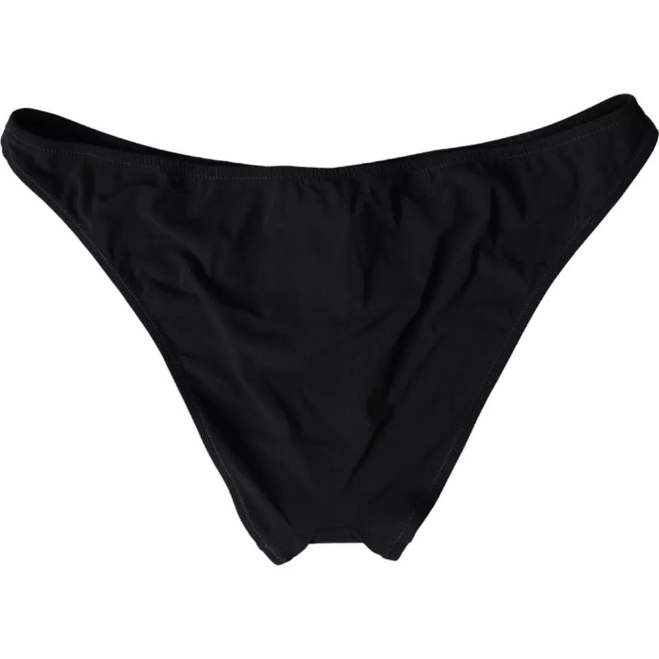 Dolce & Gabbana Black Nylon Swimwear Beachwear Bottom Bikini | Regal Royce