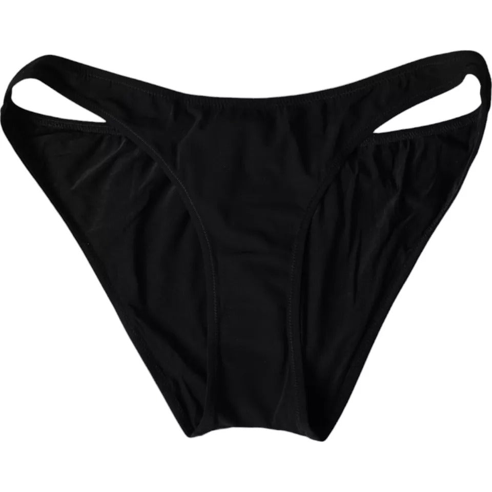 Dolce & Gabbana Black Nylon Swimwear Beachwear Bottom Bikini | Regal Royce