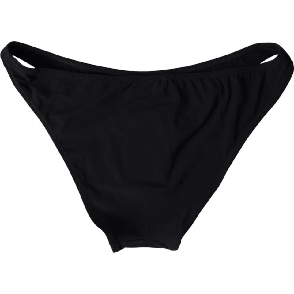 Dolce & Gabbana Black Nylon Swimwear Beachwear Bottom Bikini | Regal Royce