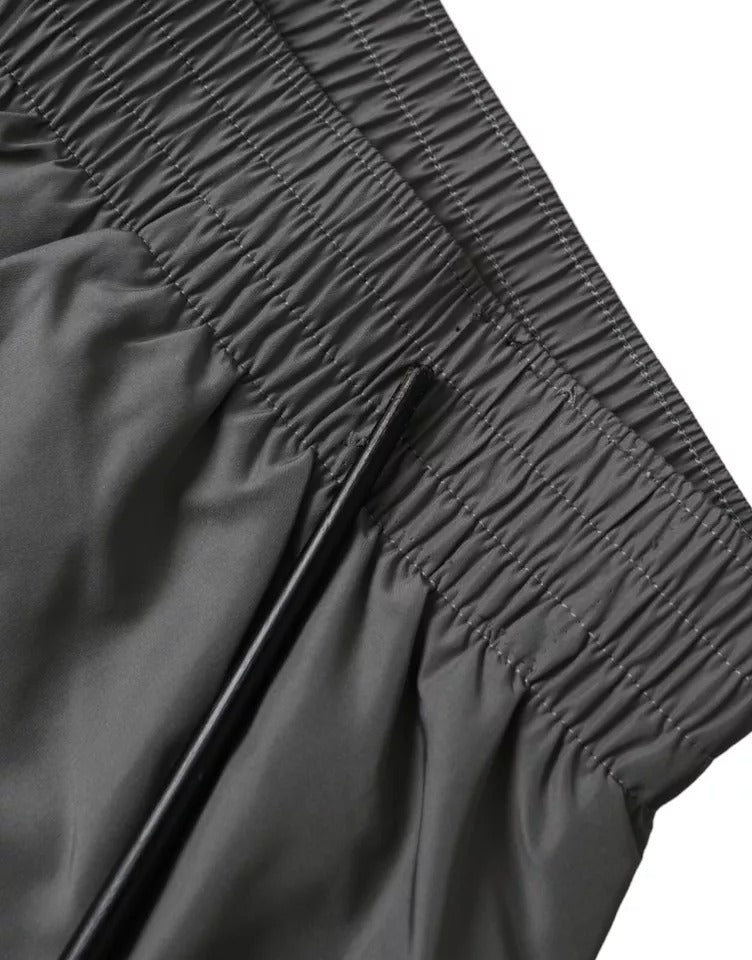 Dolce & Gabbana Dark Gray Polyester Beachwear Shorts Swimwear Men | Regal Royce