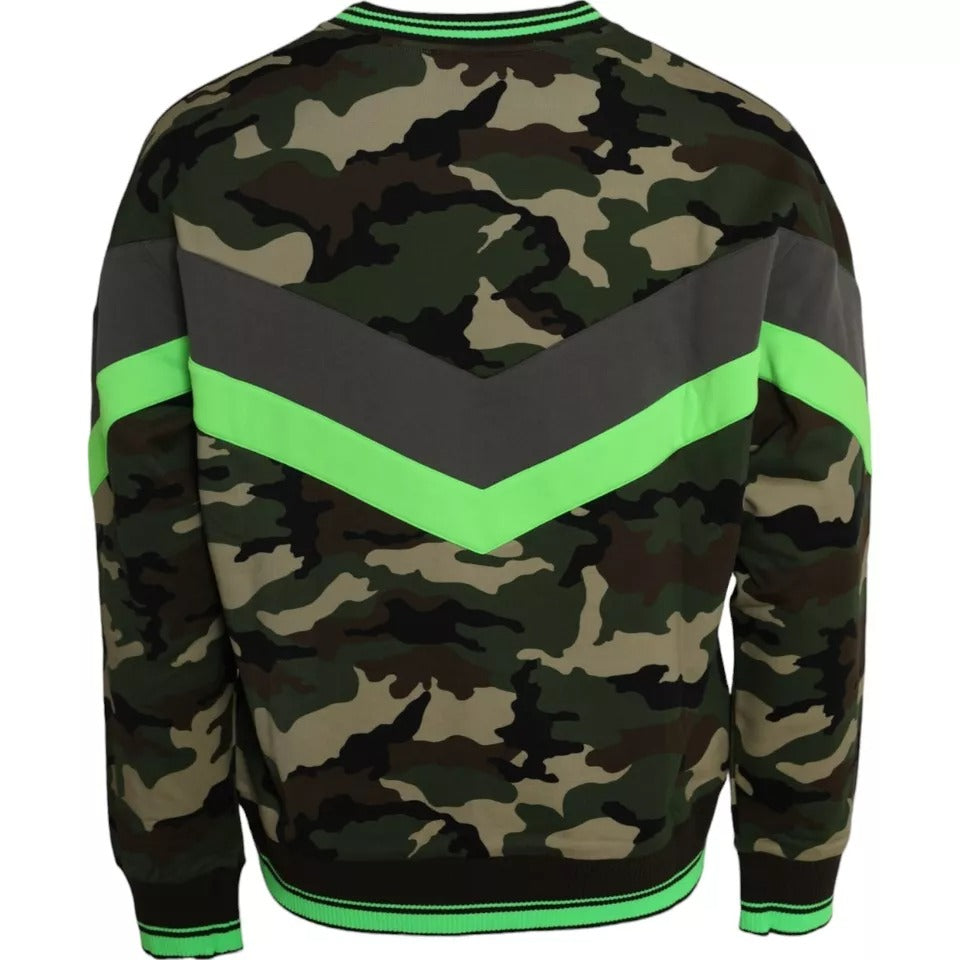 Dolce & Gabbana Multicolor Camouflage Sweatshirt Sweater | Regal Royce