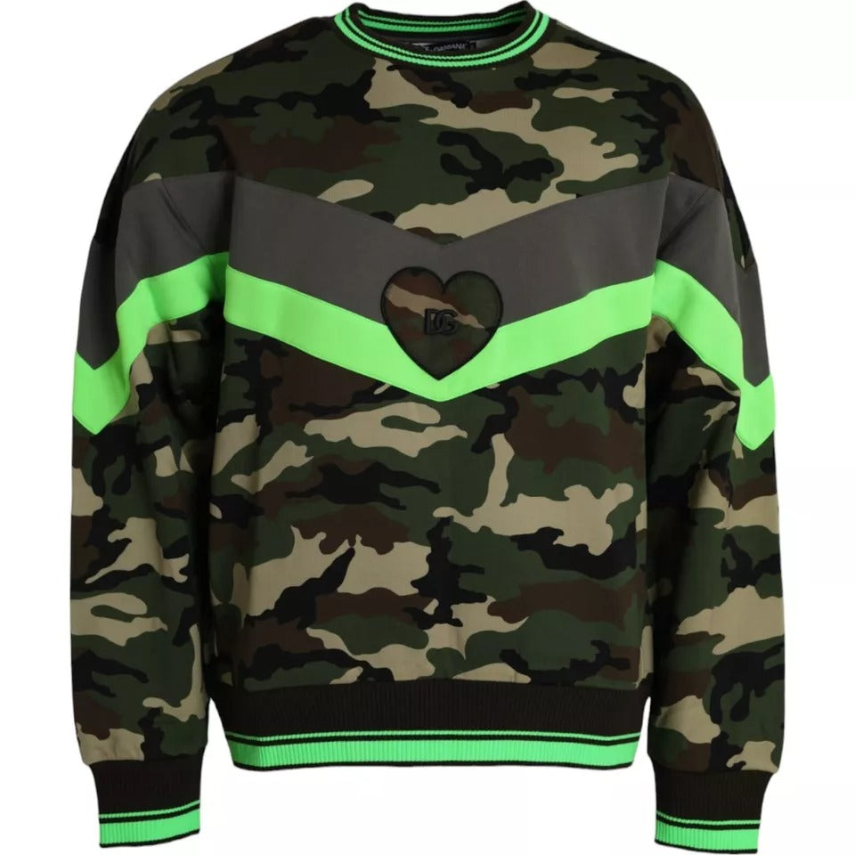 Dolce & Gabbana Multicolor Camouflage Sweatshirt Sweater | Regal Royce