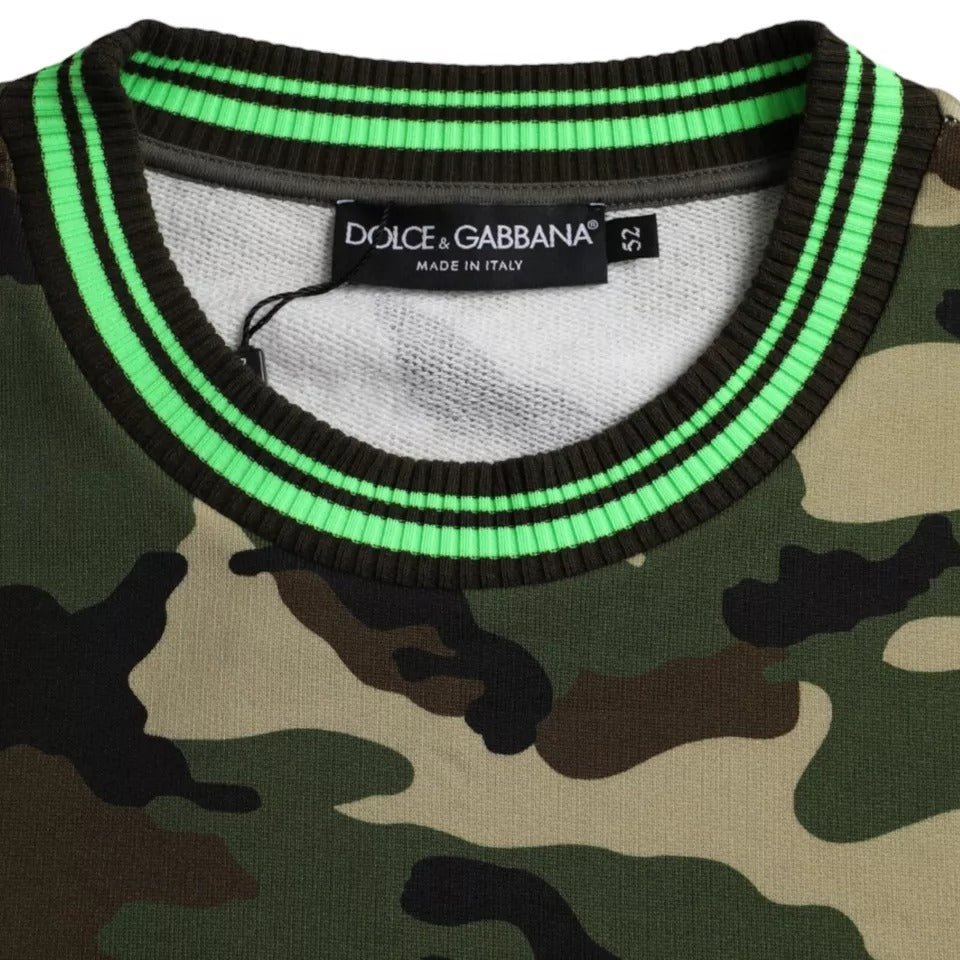 Dolce & Gabbana Multicolor Camouflage Sweatshirt Sweater | Regal Royce