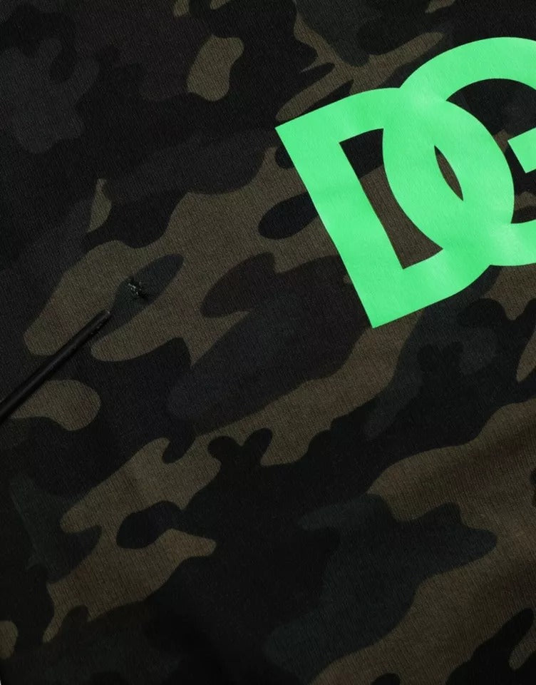 Dolce & Gabbana Black Camouflage Crew Neck Pullover Sweater | Regal Royce