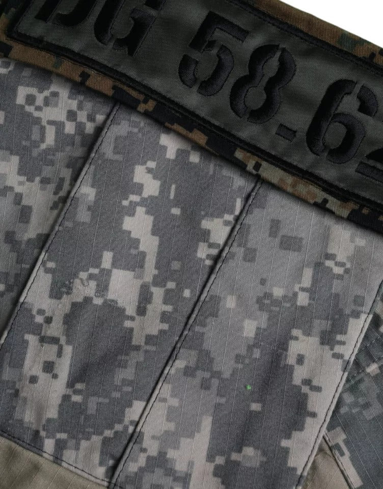 Dolce & Gabbana Green Patchwork Heart Crew Neck Pullover Sweater | Regal Royce