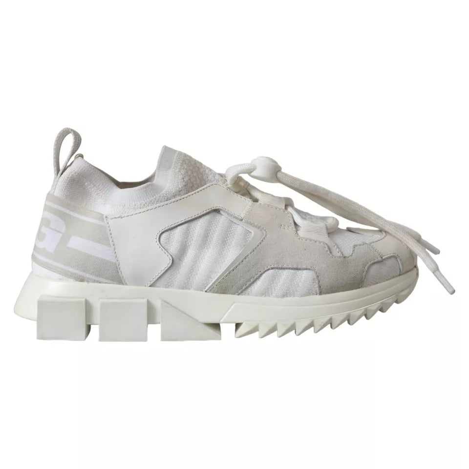 Dolce & Gabbana White Mesh Sorrento Trekking Sneakers Shoes | Regal Royce