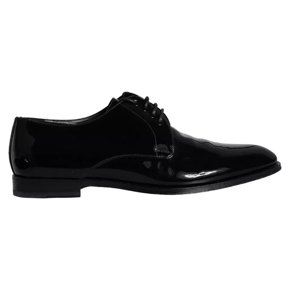 Dolce & Gabbana Black Calfskin Leather Derby Men Dress Shoes | Regal Royce