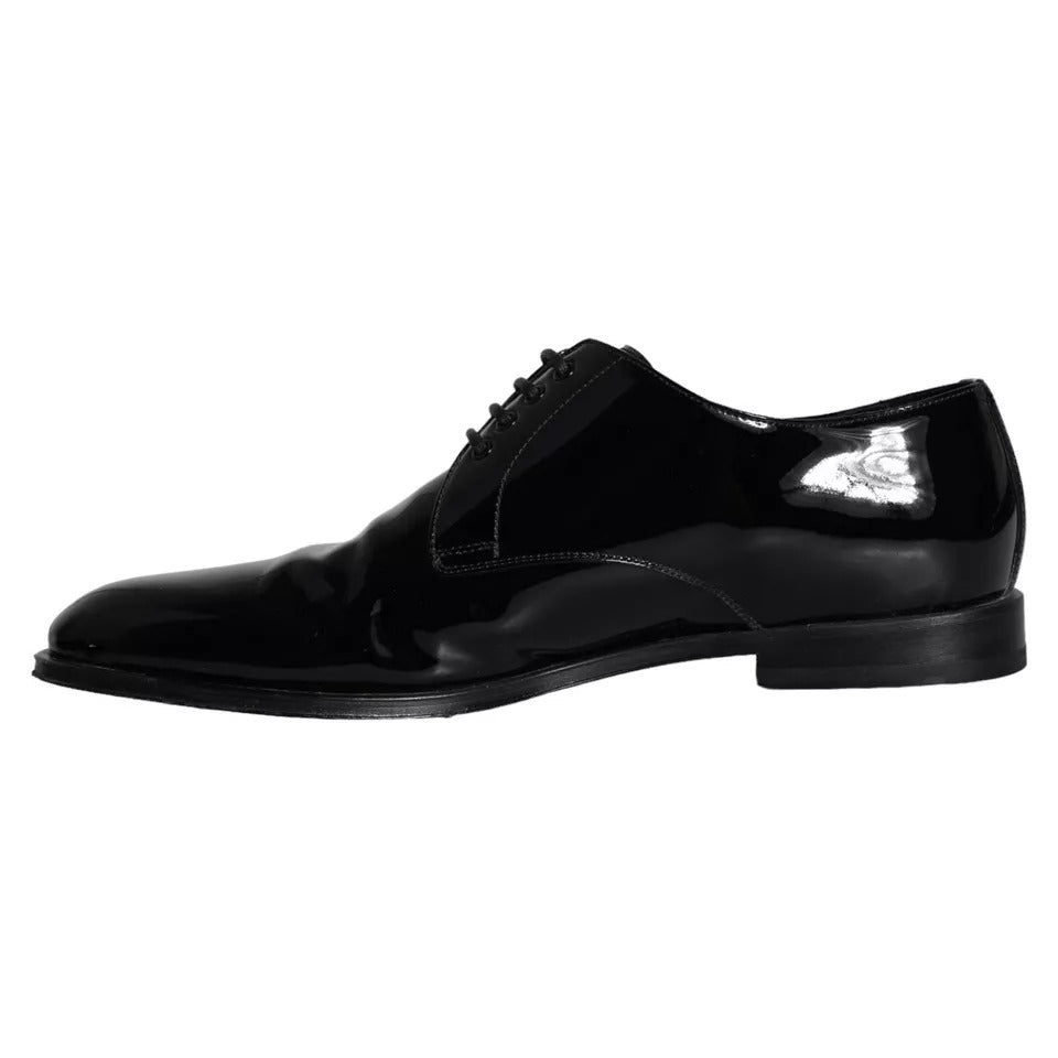 Dolce & Gabbana Black Calfskin Leather Derby Men Dress Shoes | Regal Royce