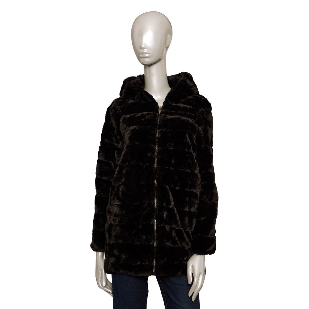 Baldinini Trend Black Polyester Women Coat | Regal Royce