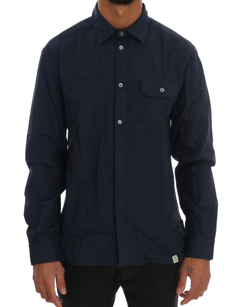 John Galliano Blue Casual Cotton Long Sleeve Shirt | Regal Royce