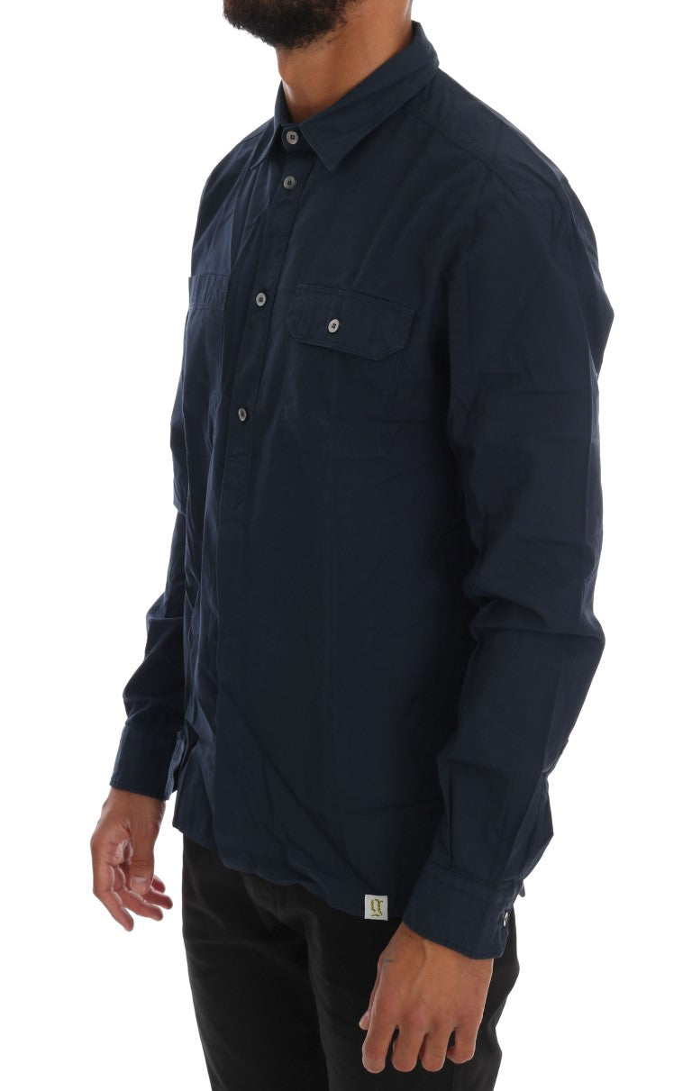 John Galliano Blue Casual Cotton Long Sleeve Shirt | Regal Royce