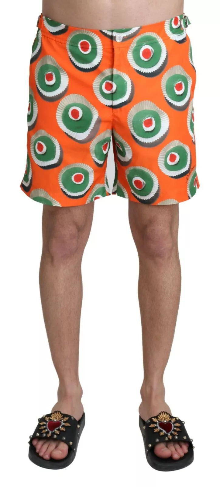 Dolce & Gabbana Orange Cupcake Beachwear Shorts Swimwear | Regal Royce
