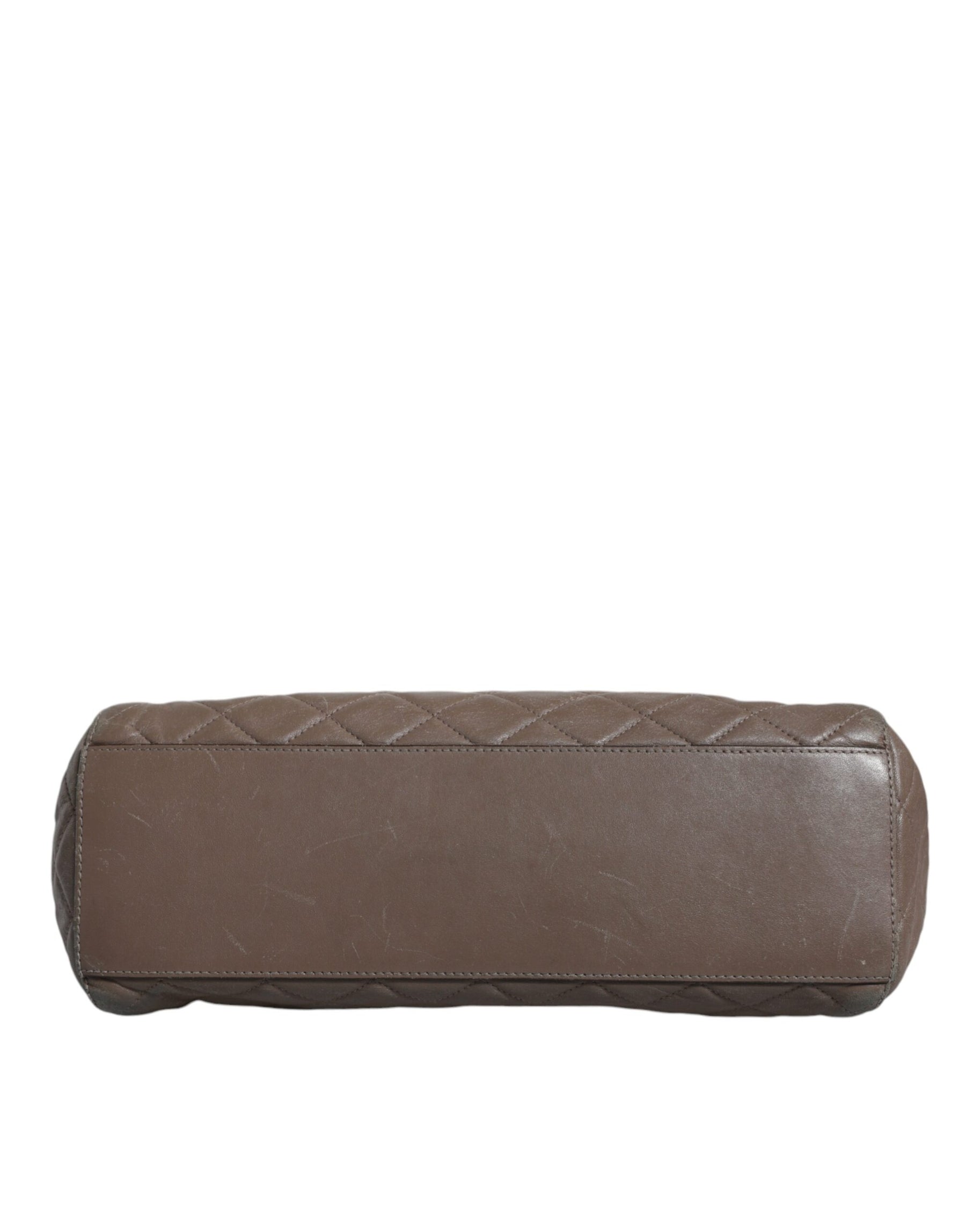 Dolce & Gabbana Brown Quilted Leather Shoulder Purse Satchel Bag | Regal Royce