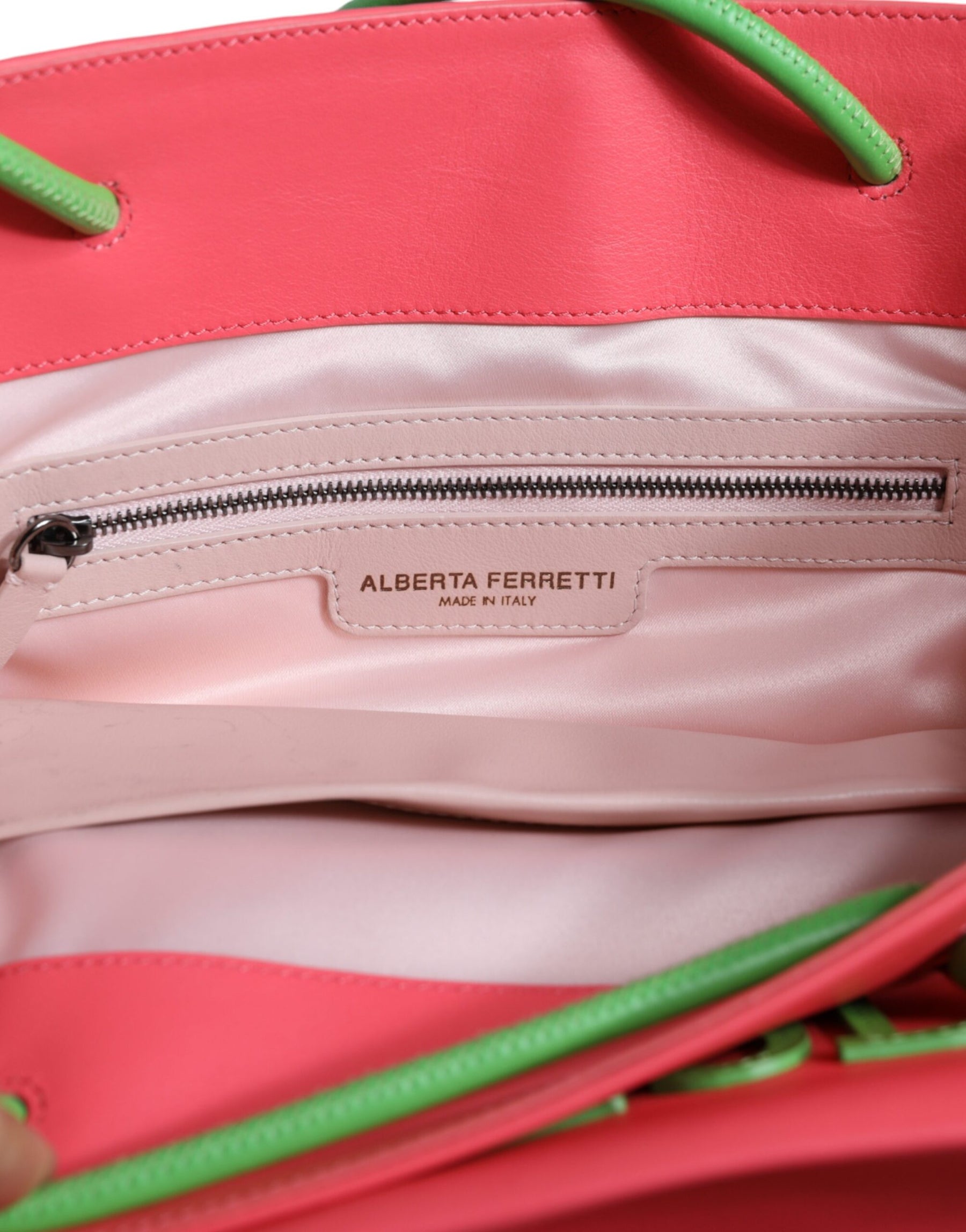 Alberta Ferretti Pink Leather Weekend Wednesday Shopping Tote Bag | Regal Royce