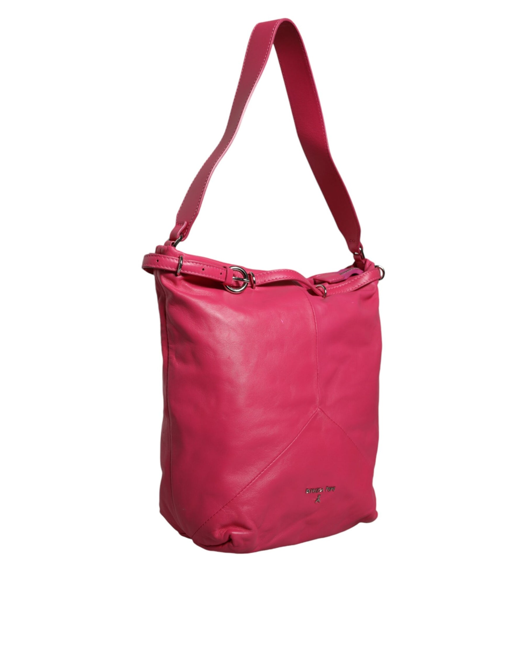 Patrizia Pepe Fuchsia Pink Leather Shoulder Purse Tote Bag | Regal Royce