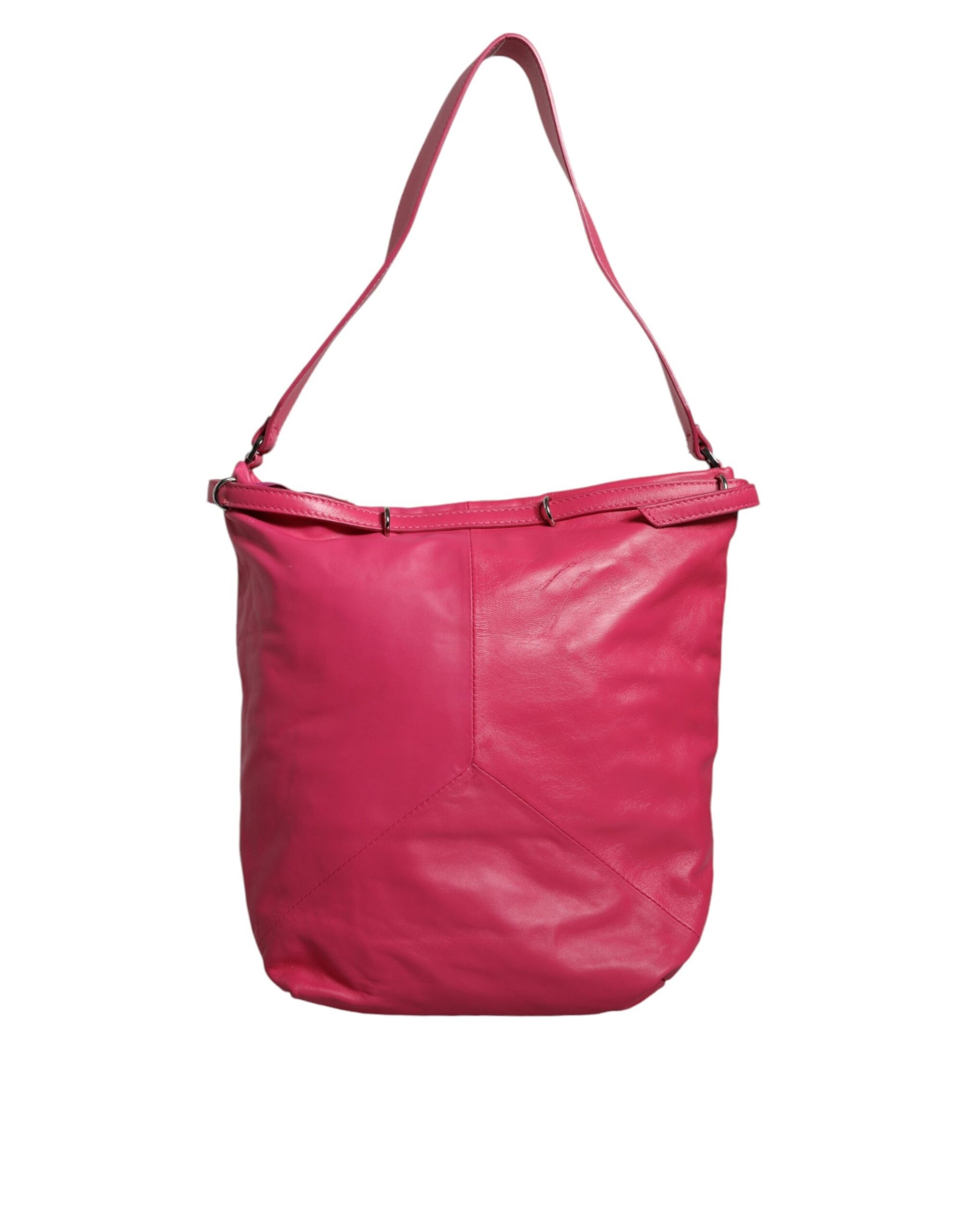 Patrizia Pepe Fuchsia Pink Leather Shoulder Purse Tote Bag | Regal Royce