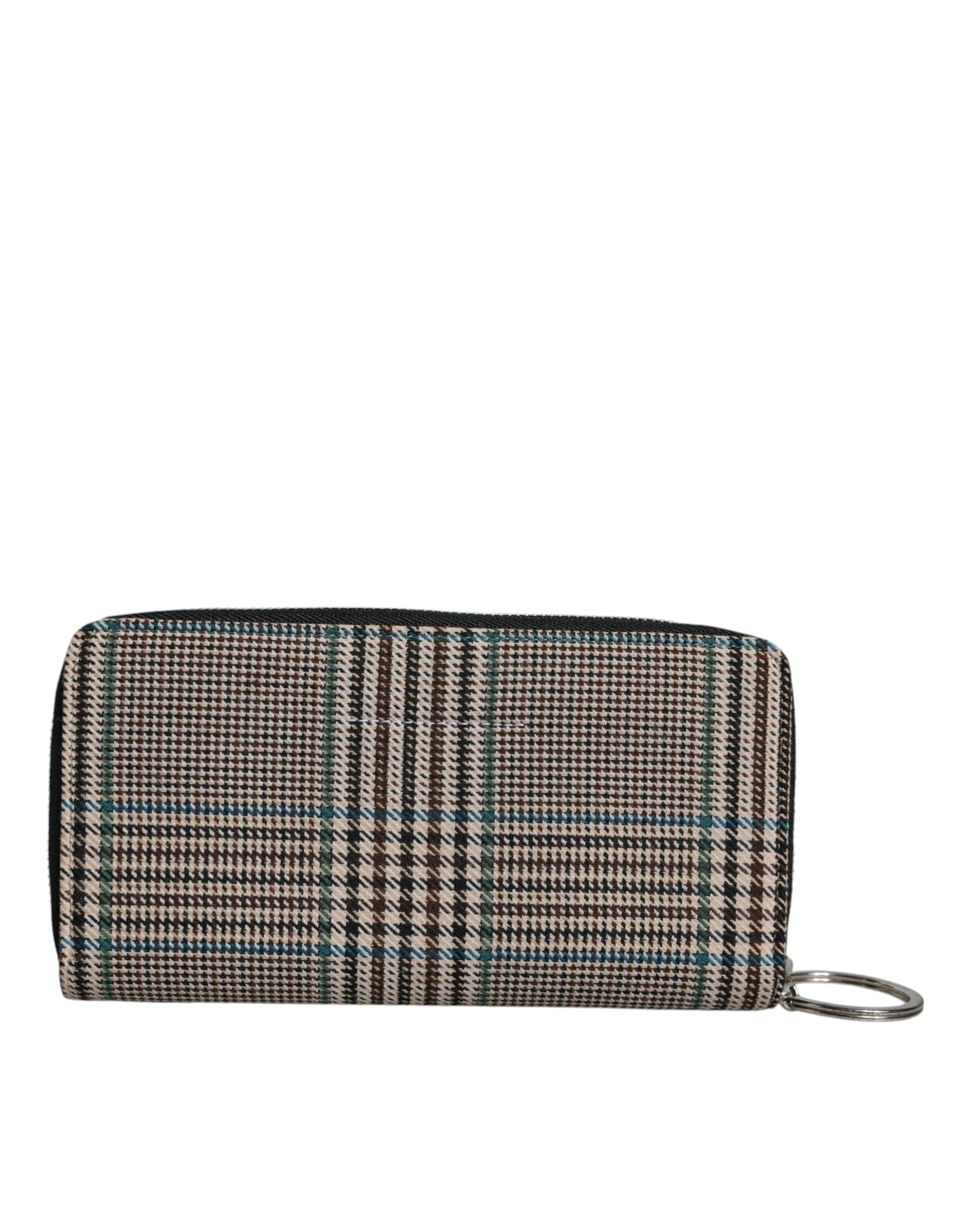 MM6 Maison Margiela Multicolor Houndstooth Continental Zip Around Clutch Wallet | Regal Royce