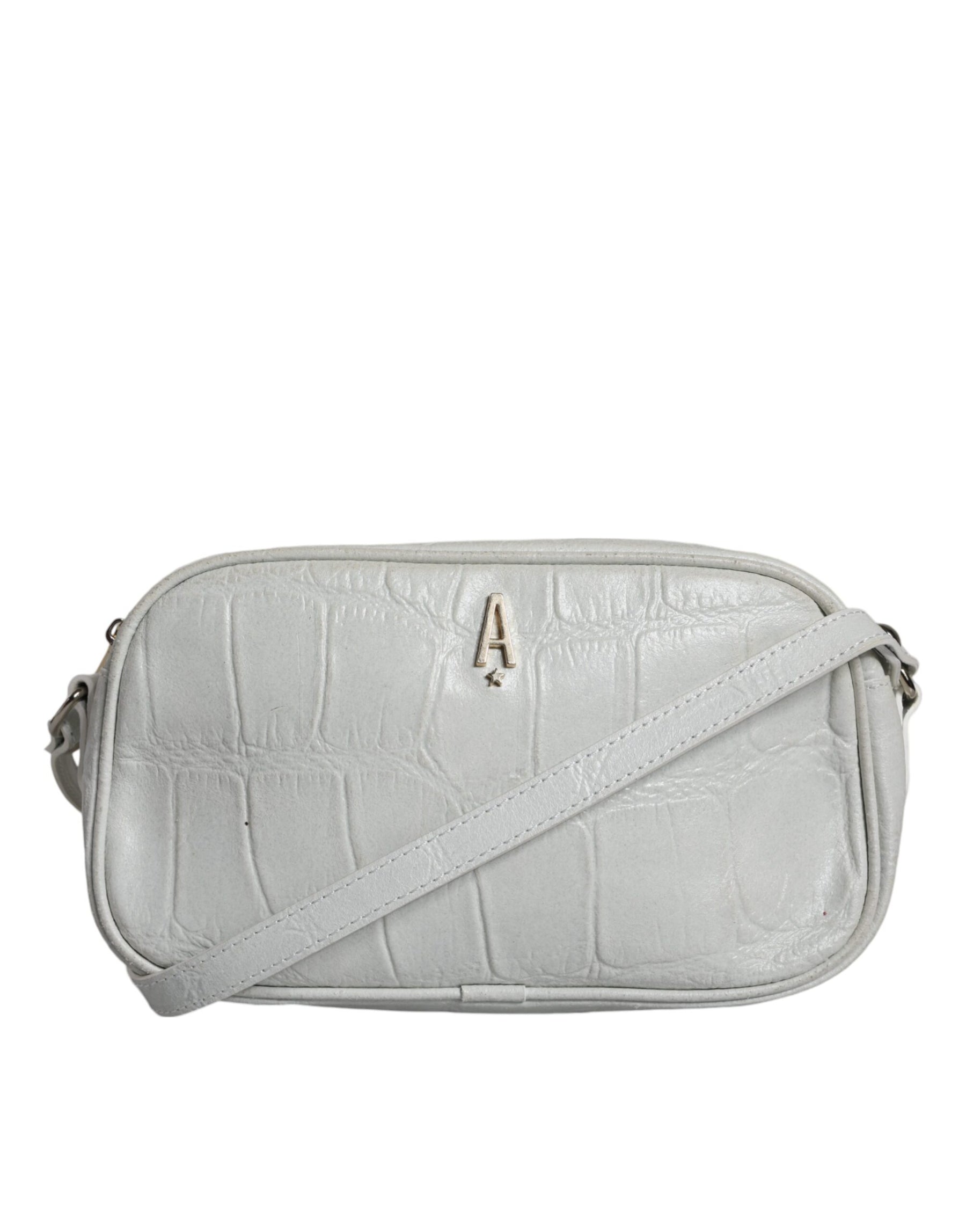 Aniye By White Croc Print Leather Crossbody Sling Bag | Regal Royce