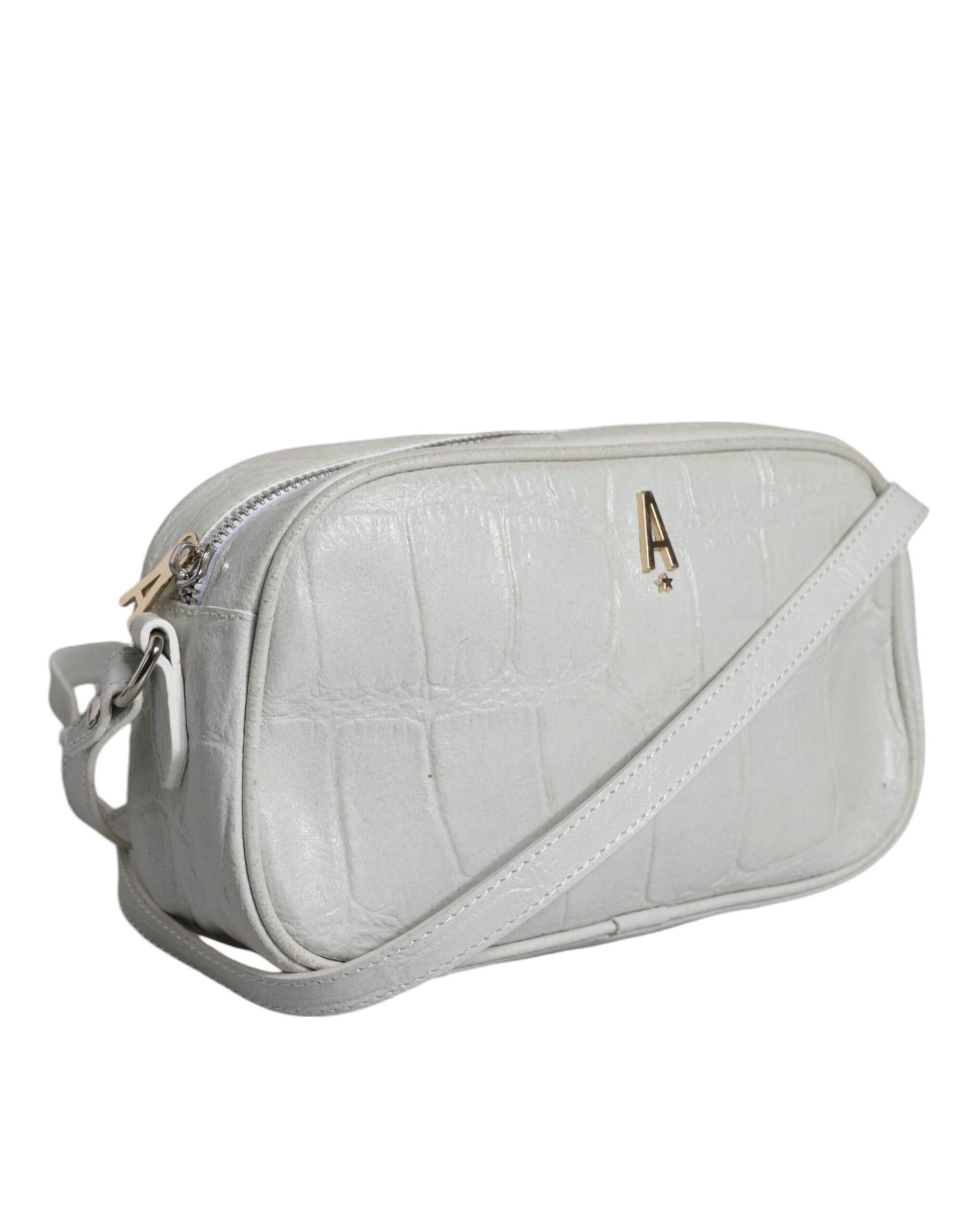 Aniye By White Croc Print Leather Crossbody Sling Bag | Regal Royce