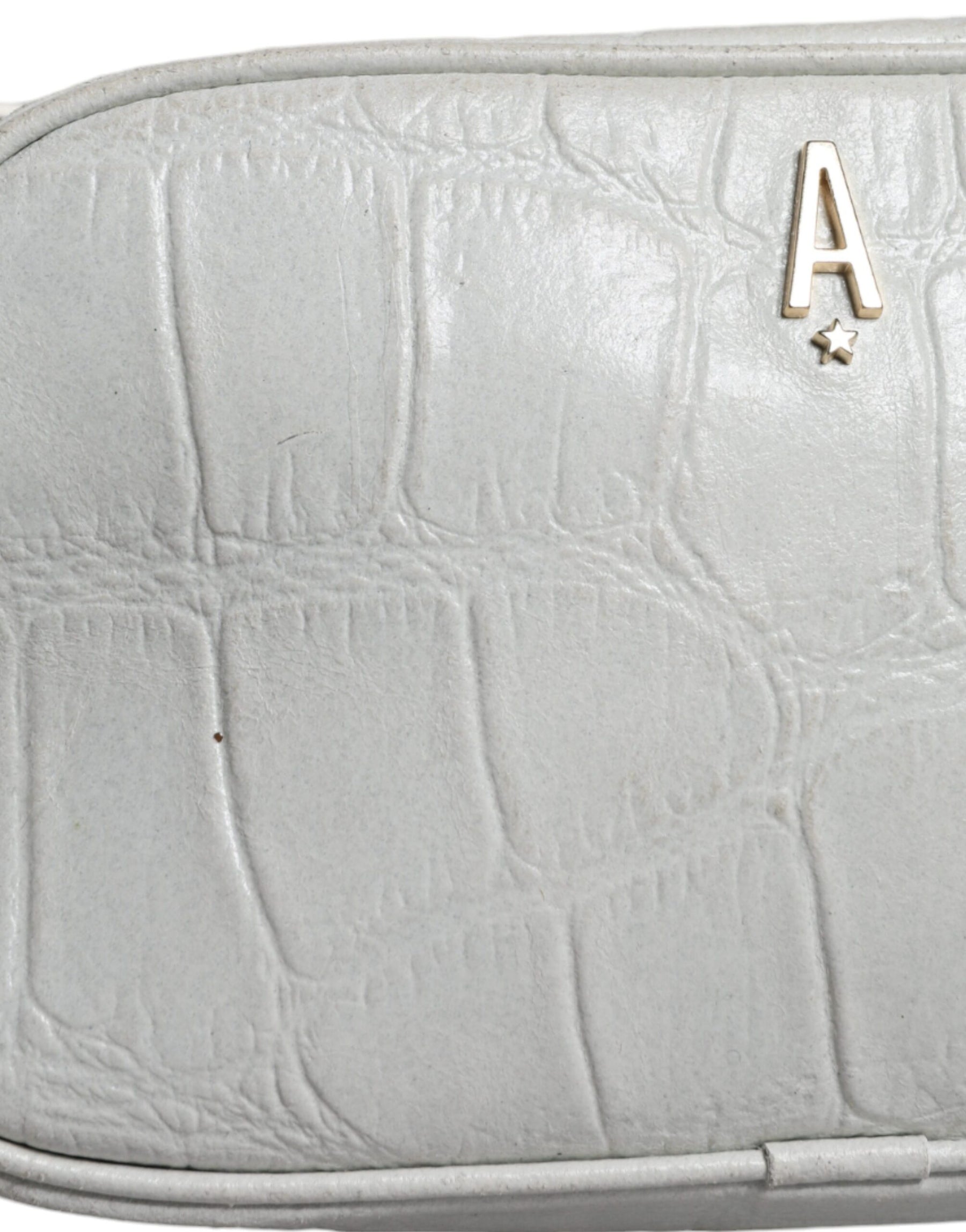 Aniye By White Croc Print Leather Crossbody Sling Bag | Regal Royce