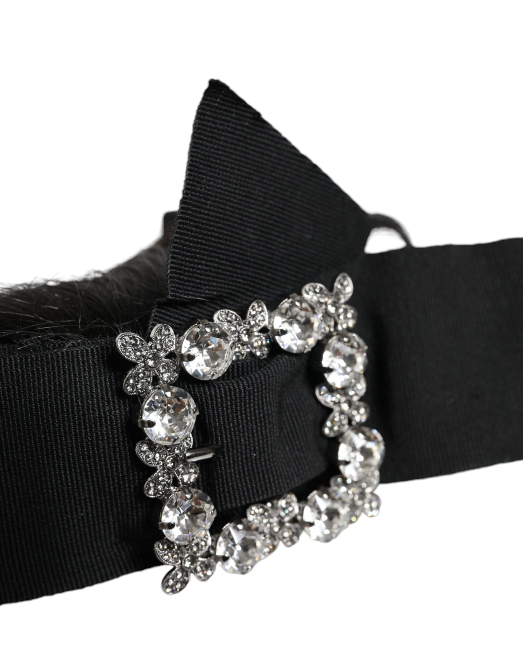 Dolce & Gabbana Black Hair Parrucchiera Crystal Headband Diadem | Regal Royce