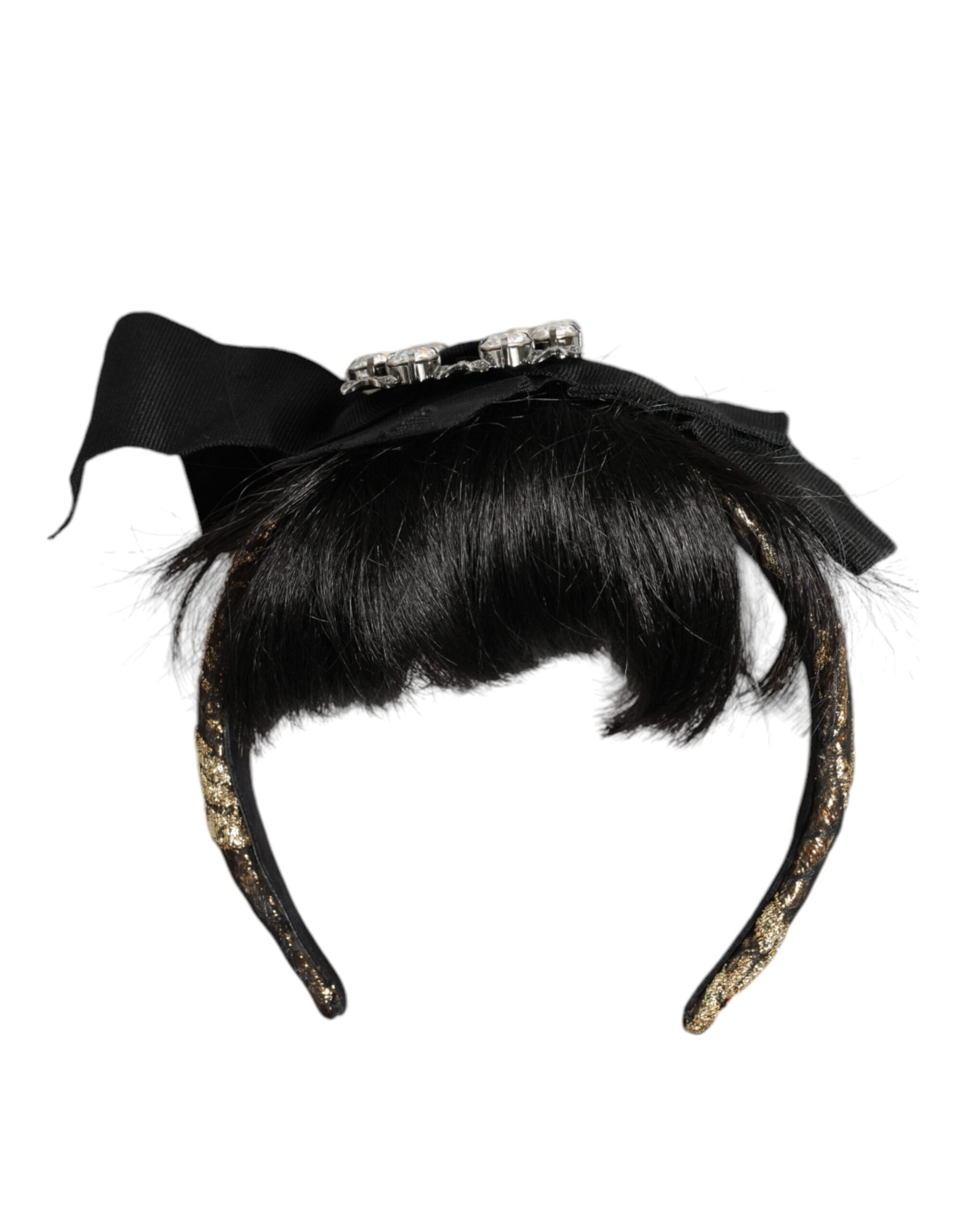Dolce & Gabbana Black Hair Parrucchiera Crystal Headband Diadem | Regal Royce