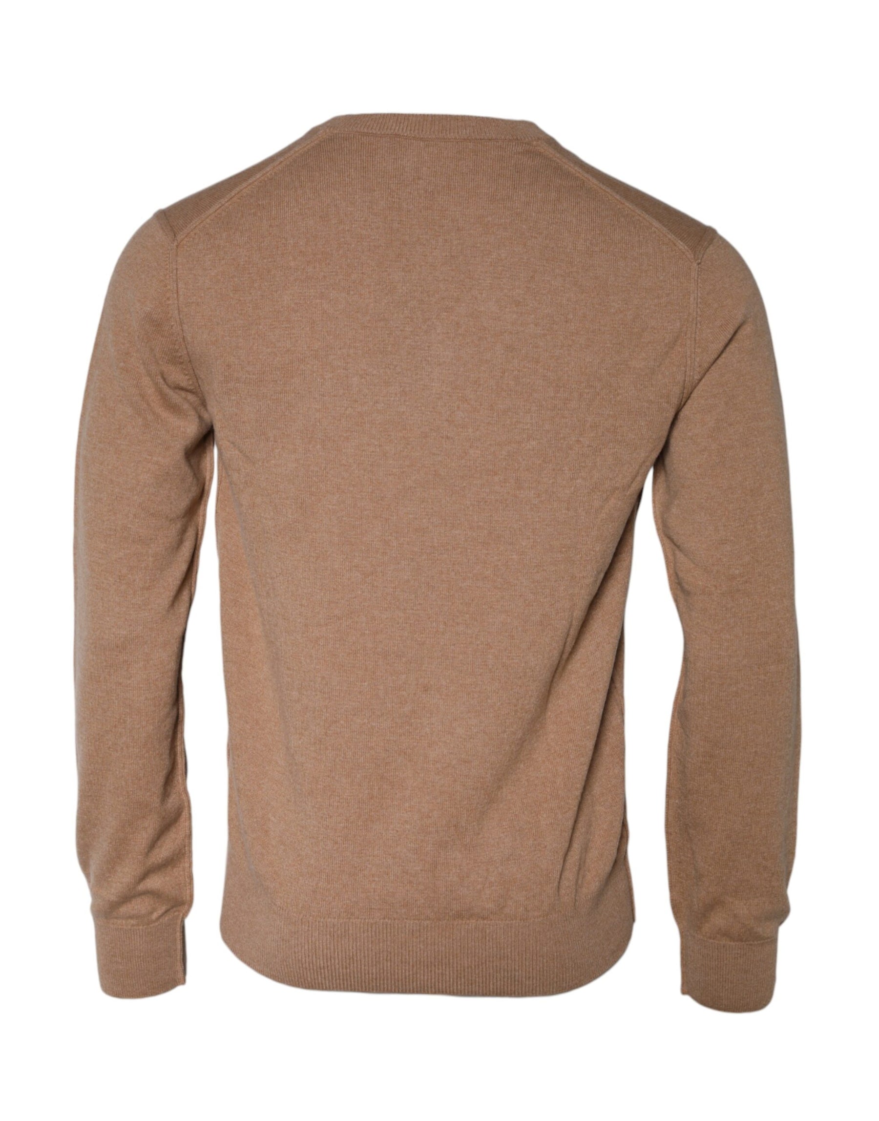Dolce & Gabbana Brown Cashmere Knit V-neck Pullover Sweater | Regal Royce