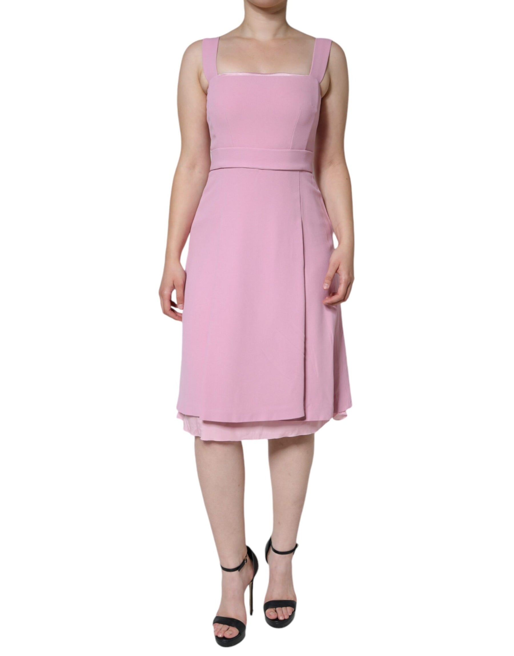 Dolce & Gabbana Pink A-line Flare Viscose Sleeveless Dress | Regal Royce