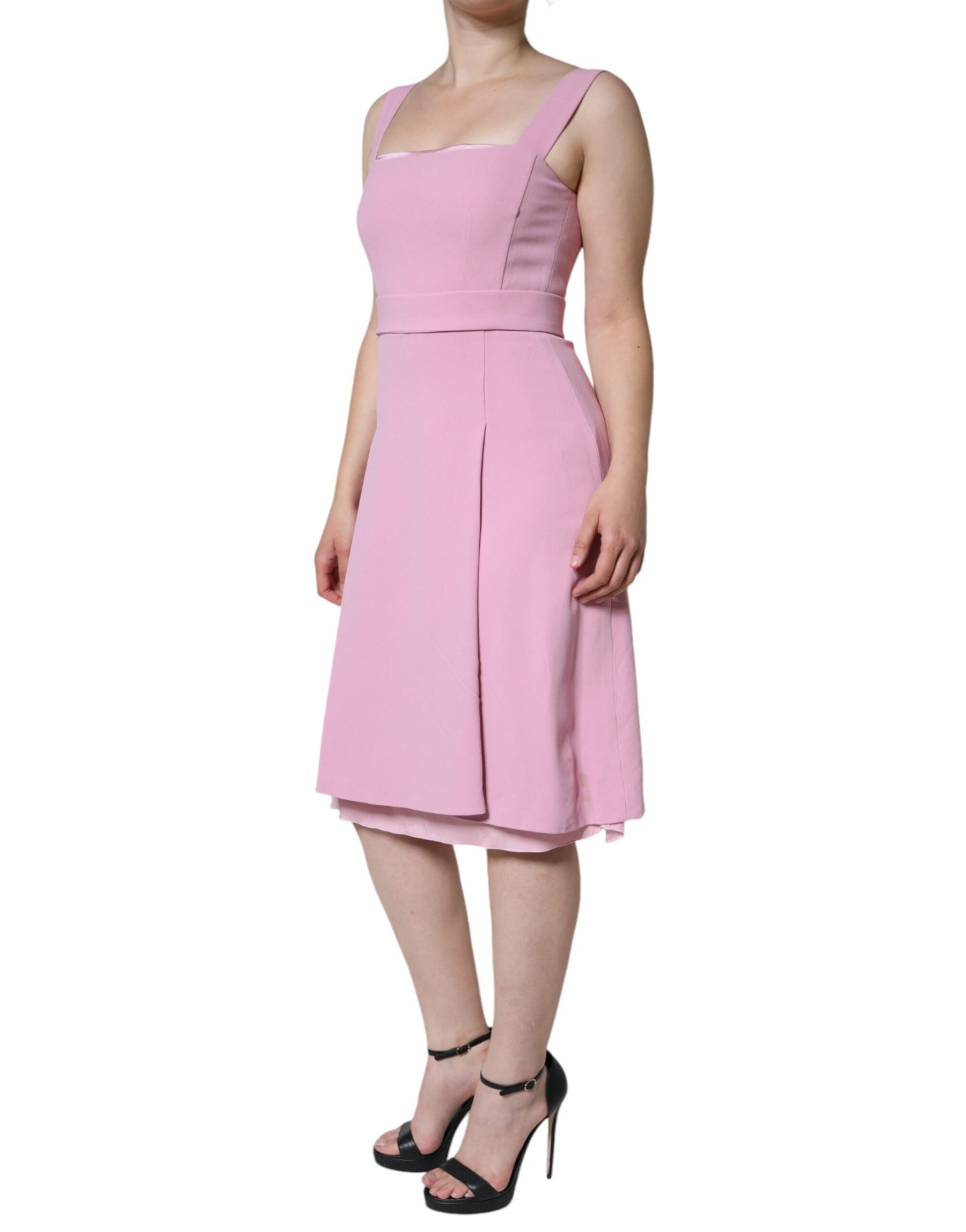 Dolce & Gabbana Pink A-line Flare Viscose Sleeveless Dress | Regal Royce