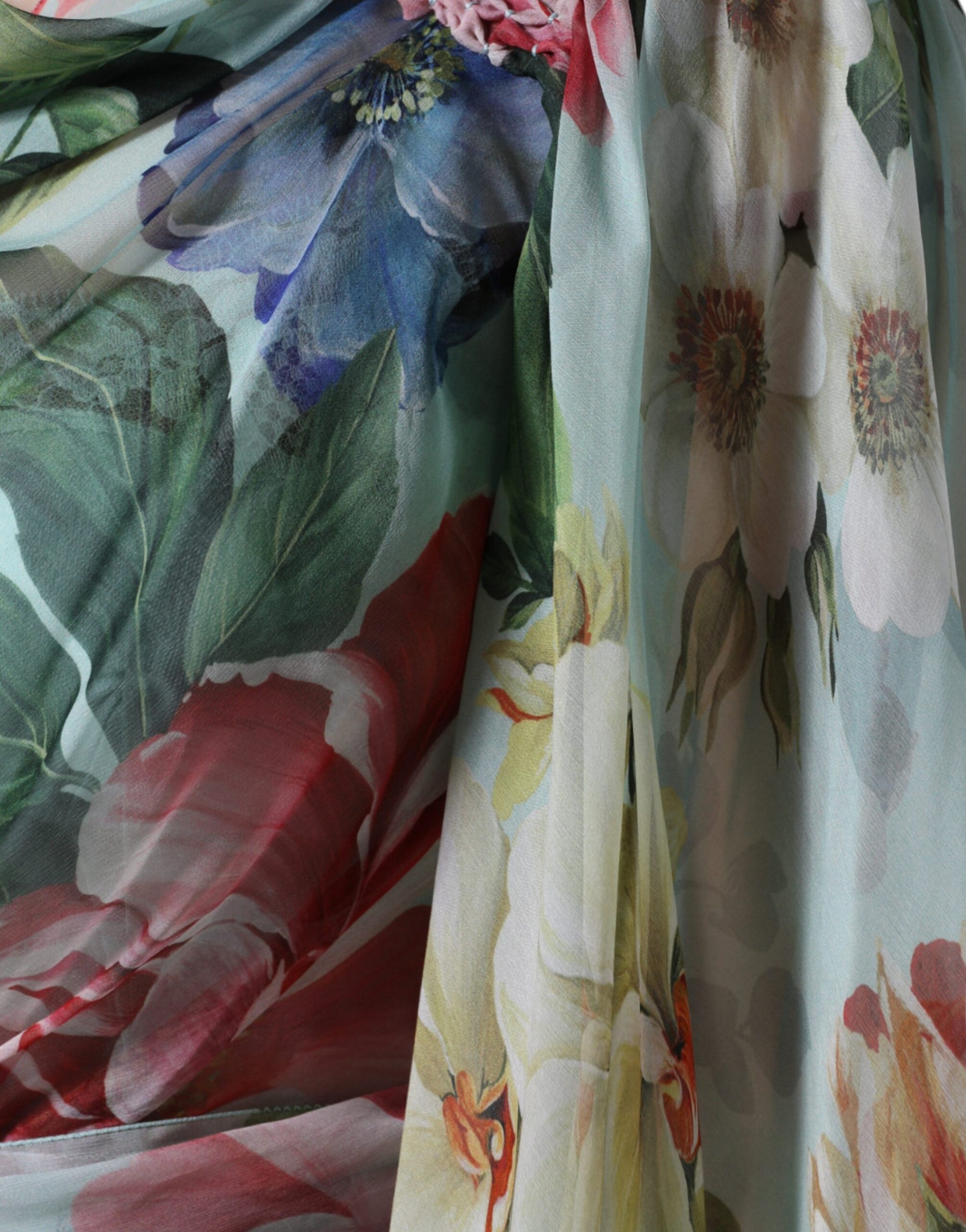 Dolce & Gabbana Multicolor Floral Silk Long Gown Dress | Regal Royce