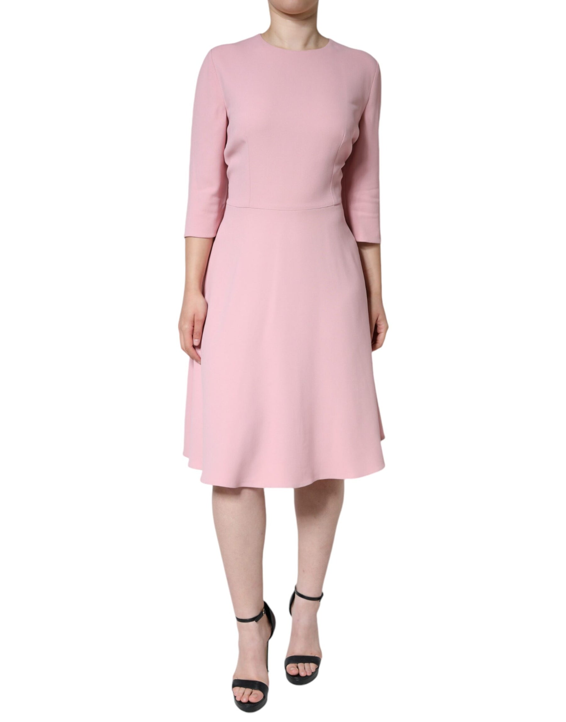 Dolce & Gabbana Pink A-line Viscose 3/4 Sleeves Dress | Regal Royce