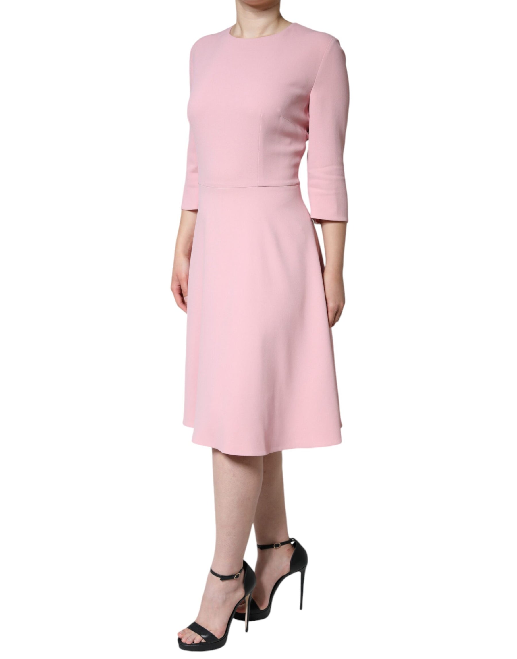 Dolce & Gabbana Pink A-line Viscose 3/4 Sleeves Dress | Regal Royce