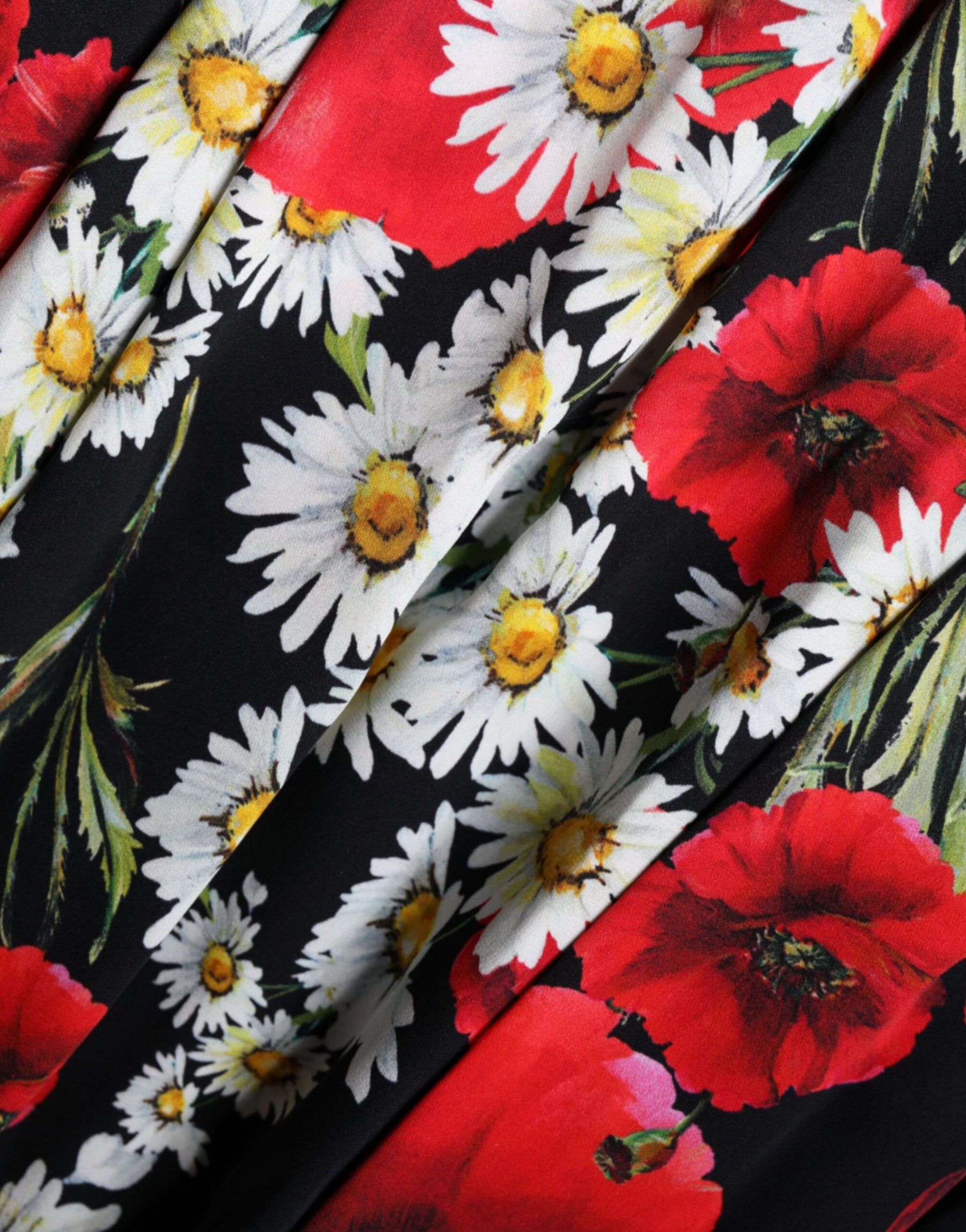 Dolce & Gabbana Black Floral Silk Sleeveless Long Gown Dress | Regal Royce