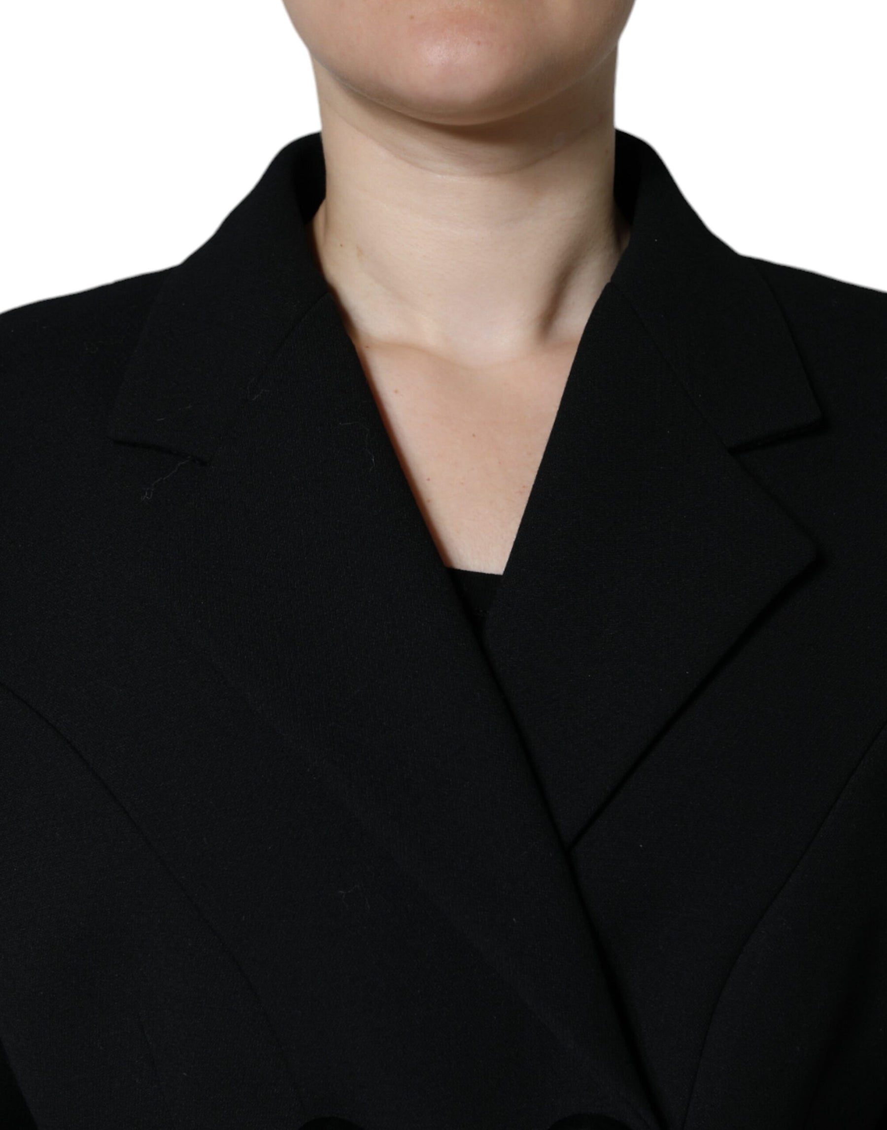 Dolce & Gabbana Black Double Breasted Trench Coat Jacket | Regal Royce
