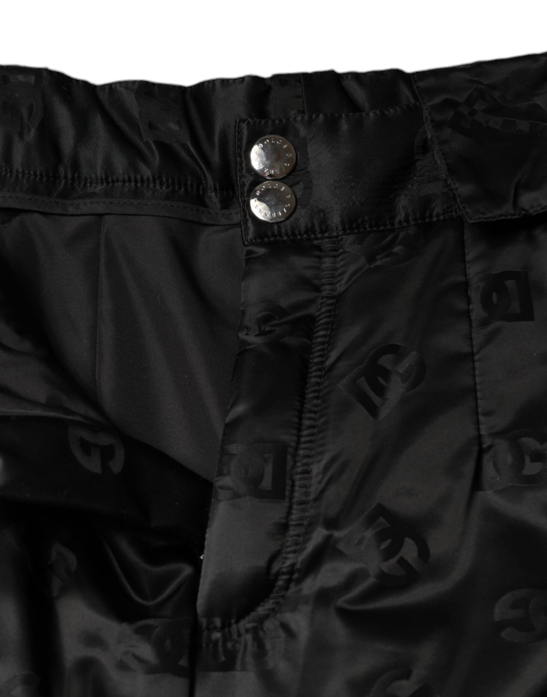 Dolce & Gabbana Black Quilted High Waist Women Wide Leg Pants | Regal Royce