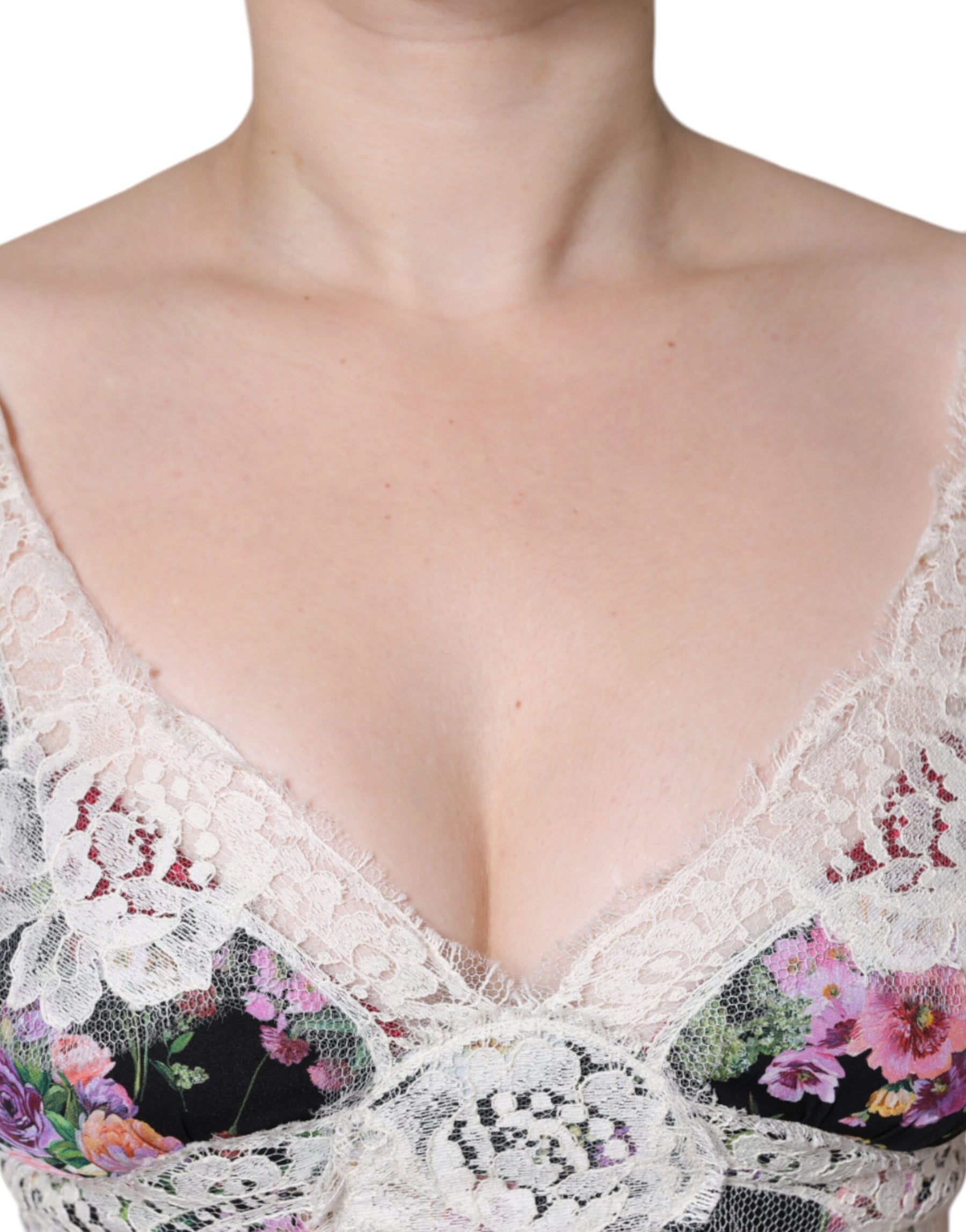 Dolce & Gabbana Black Floral Lace Short Sleeves Blouse Top | Regal Royce