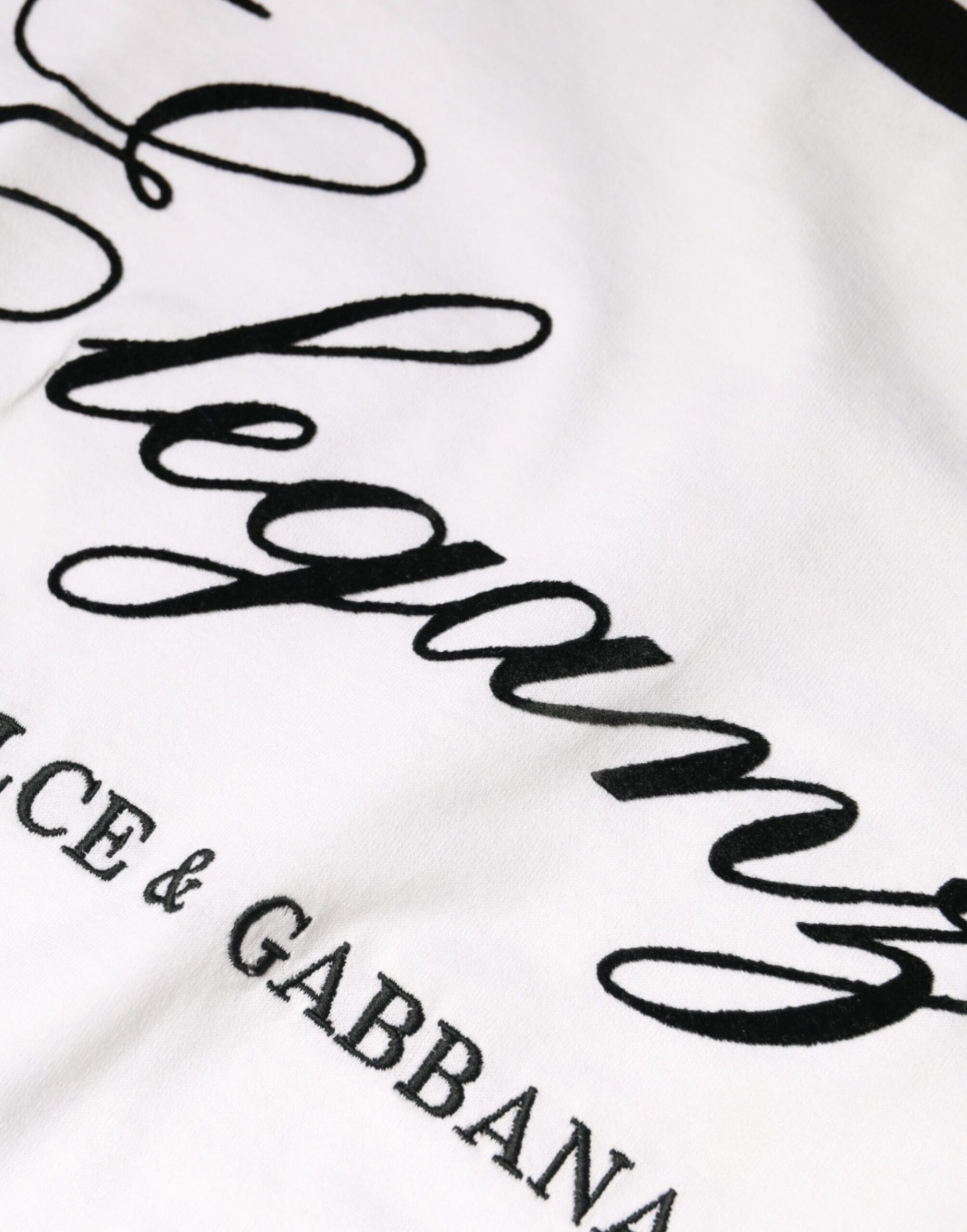 Dolce & Gabbana White Eleganza Print Cotton Short Sleeves T-shirt | Regal Royce