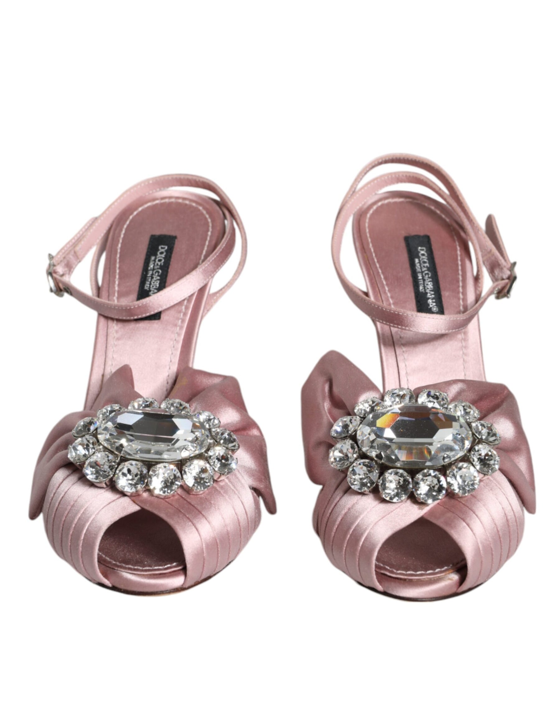 Dolce & Gabbana Pink Keira Crystal Heels Sandals Shoes | Regal Royce